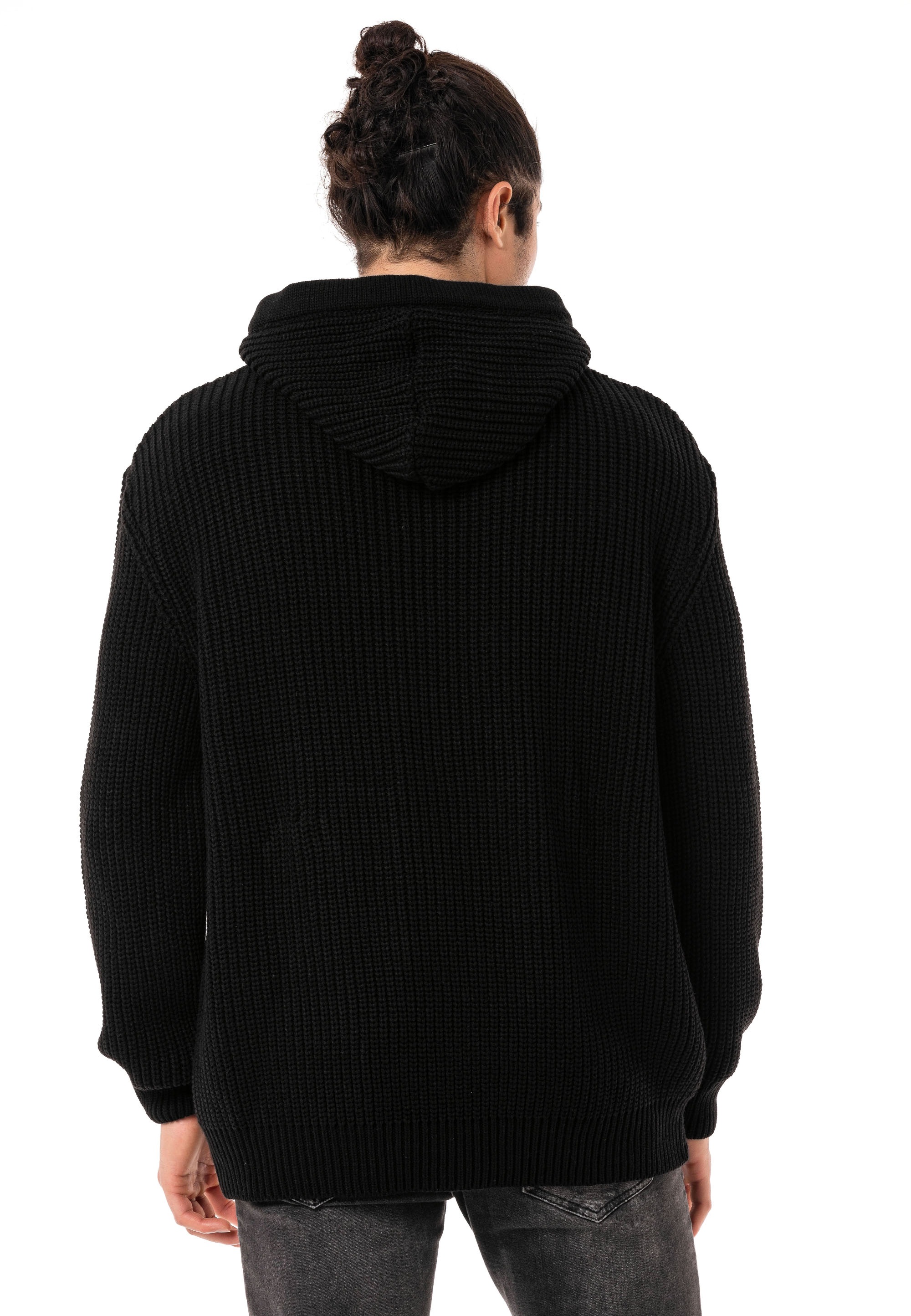 RedBridge Kapuzensweatshirt »Long Beach«, locker geschnittener Strickpulli mit Kapuze