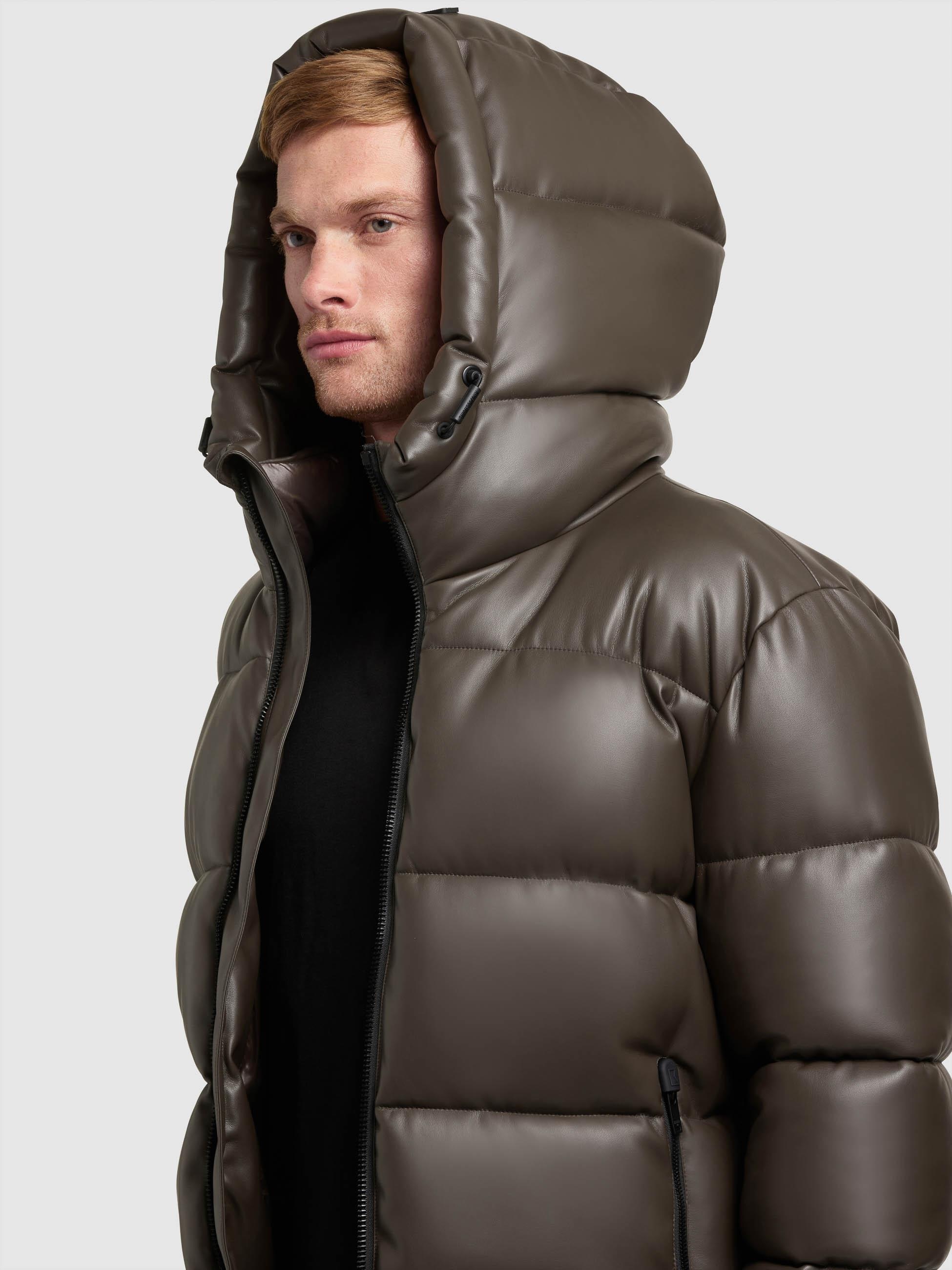 khujo Steppjacke »Alst« mit Kapuze Warme Herren Outdoorjacke mit Rucksackträgern innen