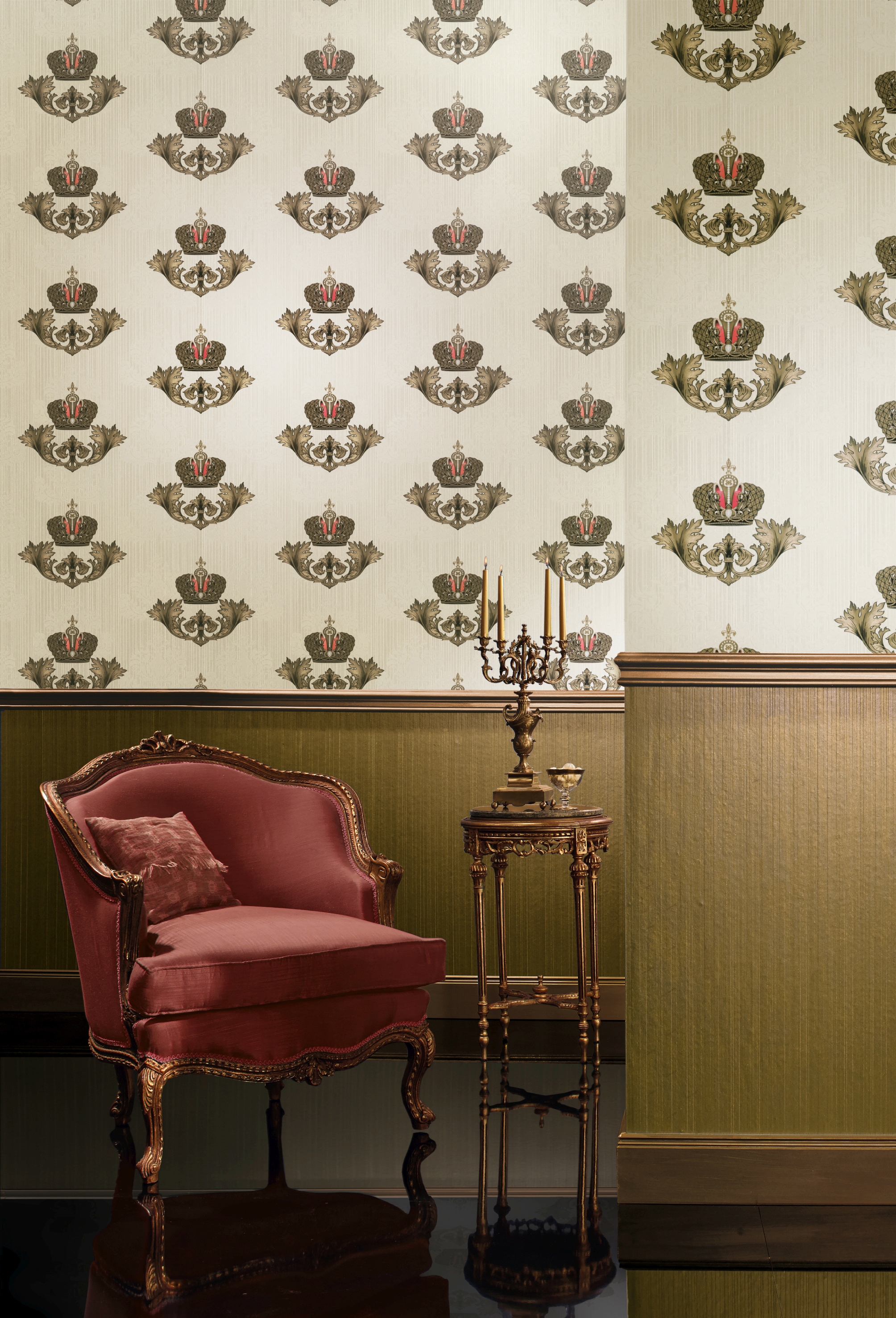 Glööckler Vliestapete Streifen | längsgestreift | schimmernd moderne Tapete für Wohnzimmer Schlafzimmer Küche