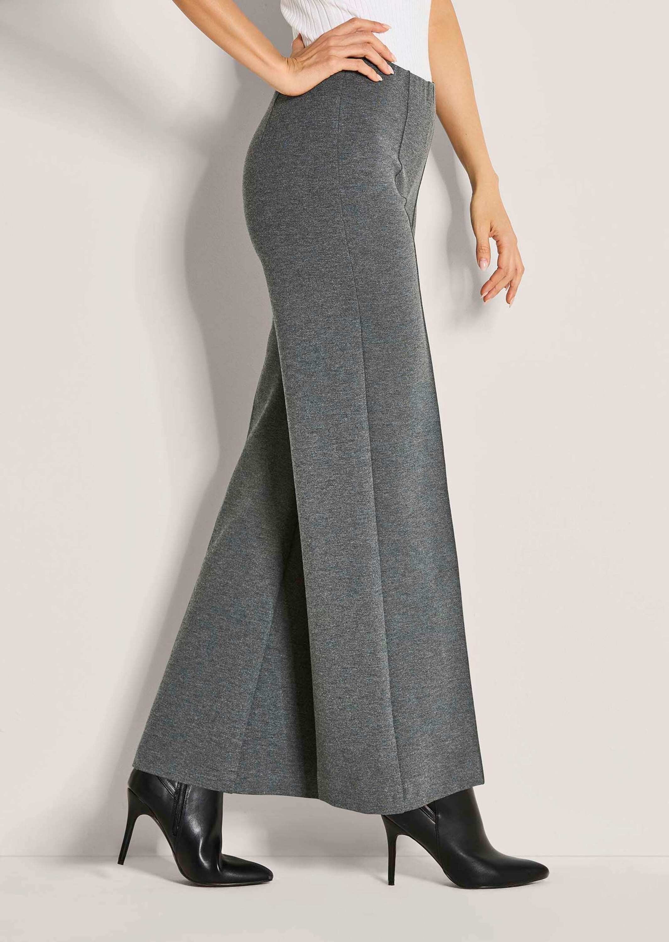 MADELEINE Jerseyhose »Jerseyhose Weite Jerseyhose mit Biesen«