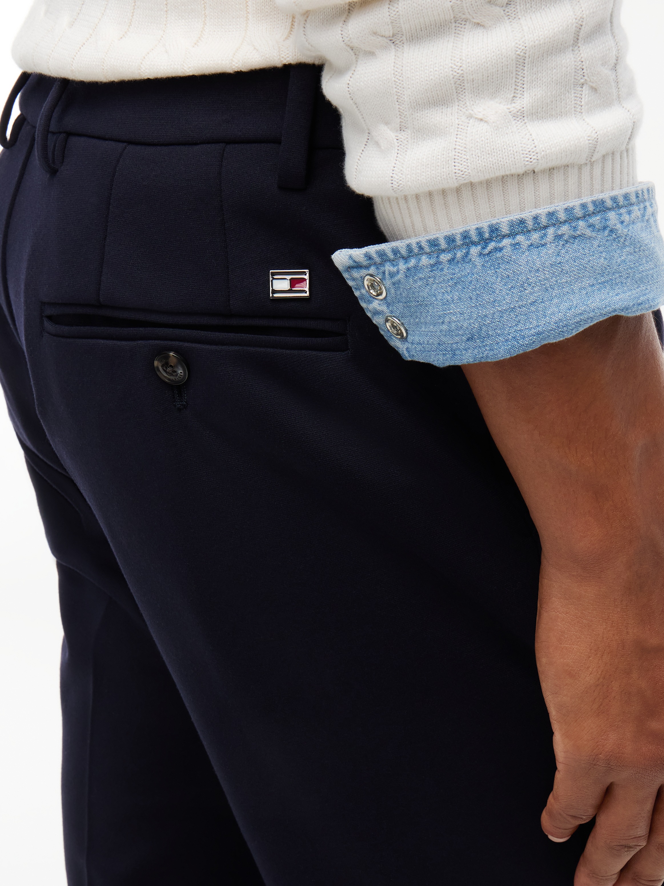 Tommy Hilfiger Bügelfaltenhose »NY PUNTO MILANO PANTS«  Straight Leg Fit