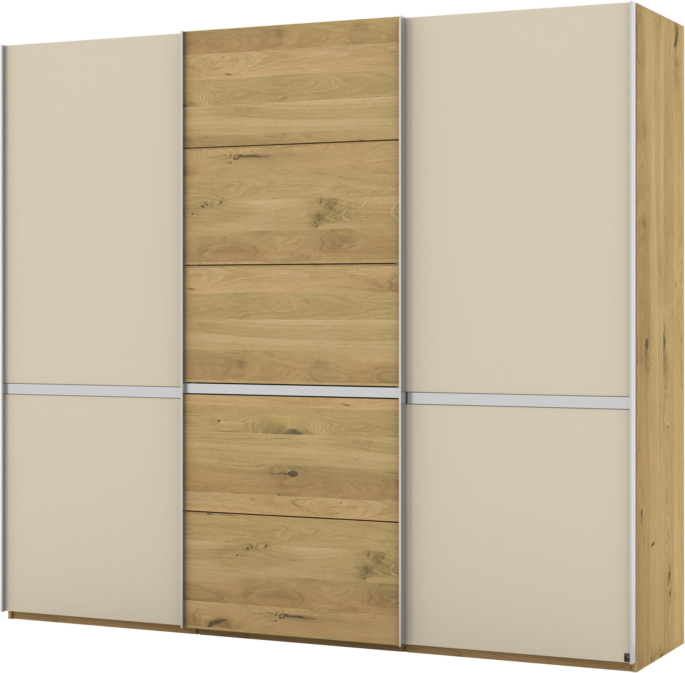 Thumbnail - Musterring Schwebetürenschrank "Savona, Kleiderschrank, Schrank, Garderobe, mit Schiebetüren" Teilmassiv Bianco-Eiche, m...