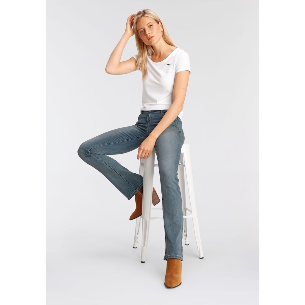 Arizona Bootcut-Jeans »Ultra-Stretch«, Mid-Waist