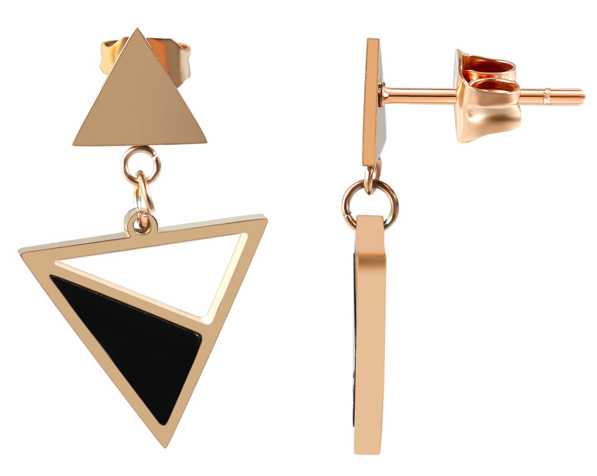 Paar Ohrhänger ADELIA´S "Damen Ohrringe – Ohrstecker aus Edelstahl", Damen, Gr. Damen, Edelstahl, gold, Ohrringe, Geschenkidee: zeitlos und vielseitig 2