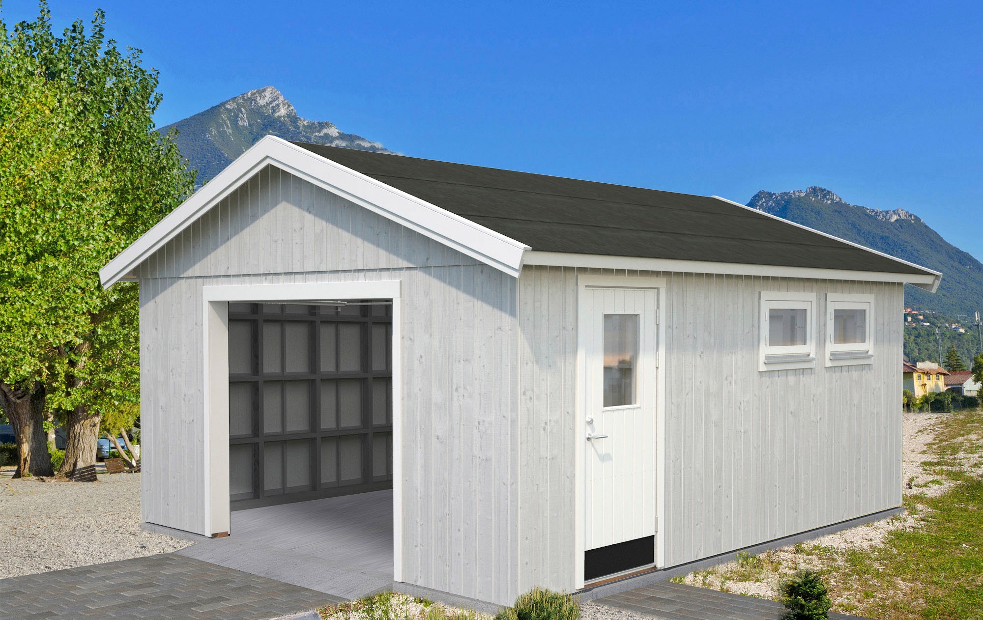 Palmako Garage »Andre«, BxTxH: 495x595x316 cm, ohne Tor, natur