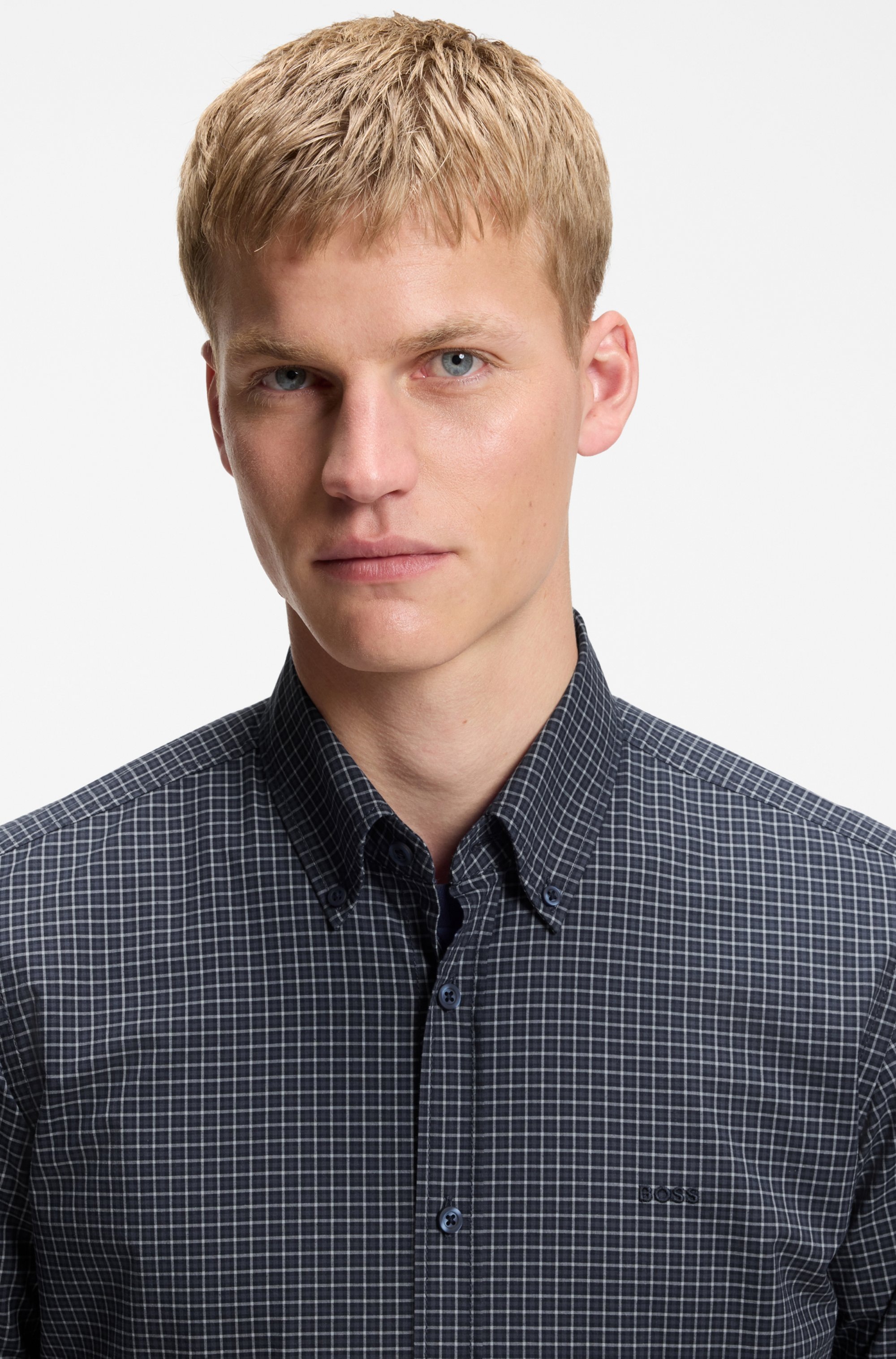 BOSS ORANGE Langarmhemd »Rickert M« Button-down-Kragen, Baumwoll-Stretch, Regular Fit