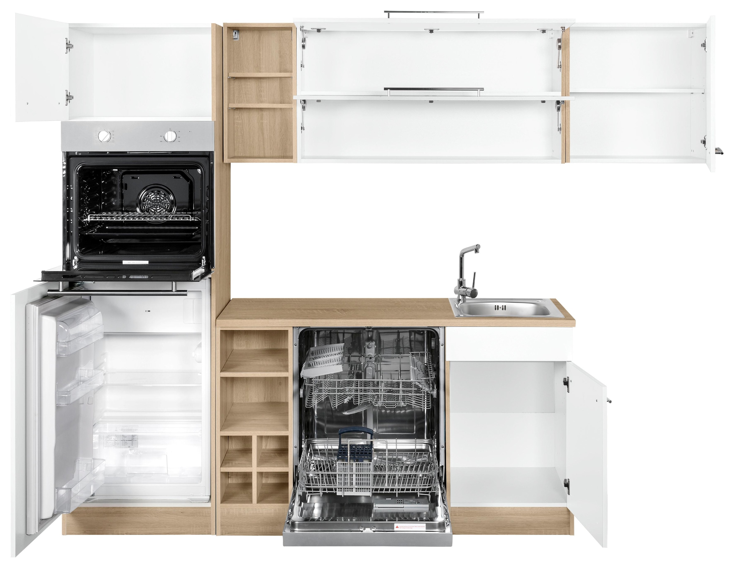 KOCHSTATION Winkelküche »KS-Eton«, mit E-Geräten, Stellbreite 260 x 190 cm