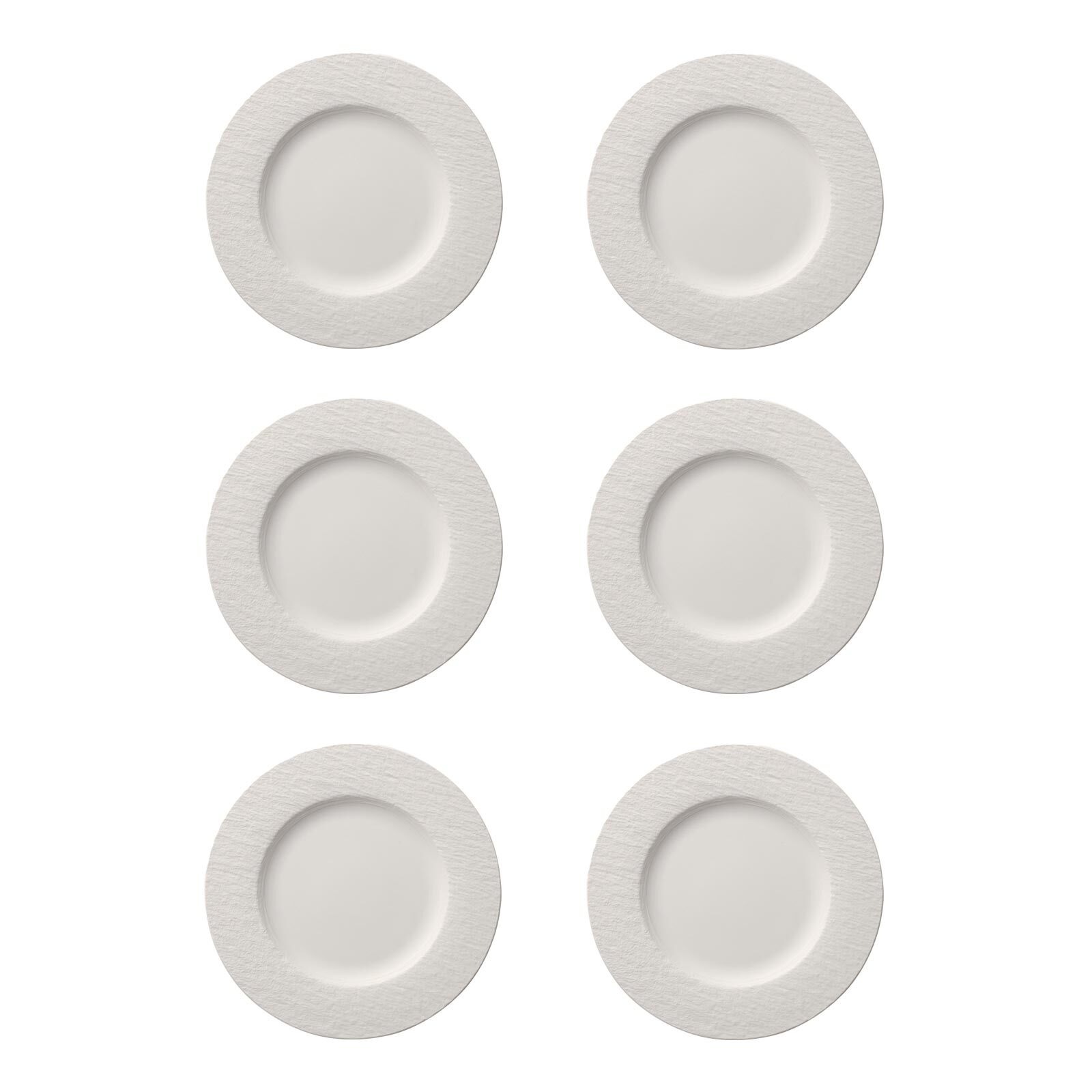 Villeroy & Boch Speiseteller "Speiseteller Manufacture Rock ø 27.0 cm 6er Set weiß"
