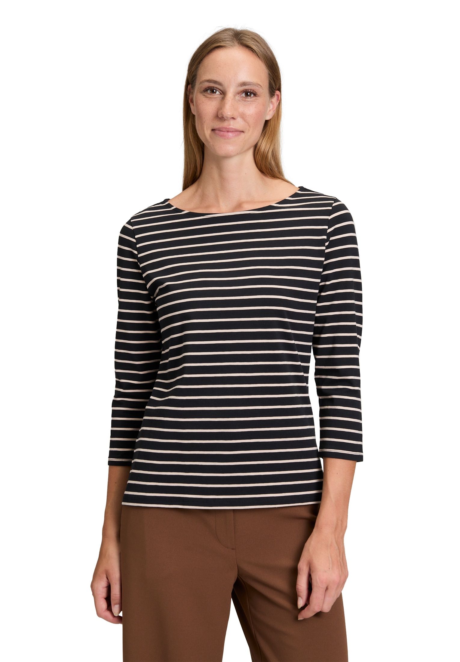 Betty Barclay 3/4-Arm-Shirt "Betty Barclay Damen Ringelshirt mit U-Boot-Aus günstig online kaufen