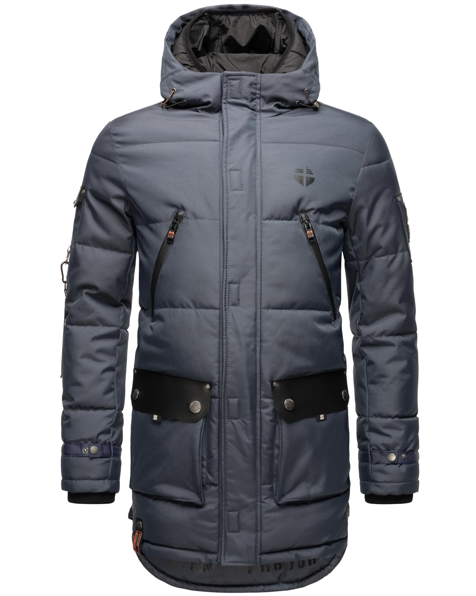 Stone Harbour Winterjacke »Tahaa«, mit Kapuze, Warm gefütterter Herren Wintermantel mit doppelter Kapuze