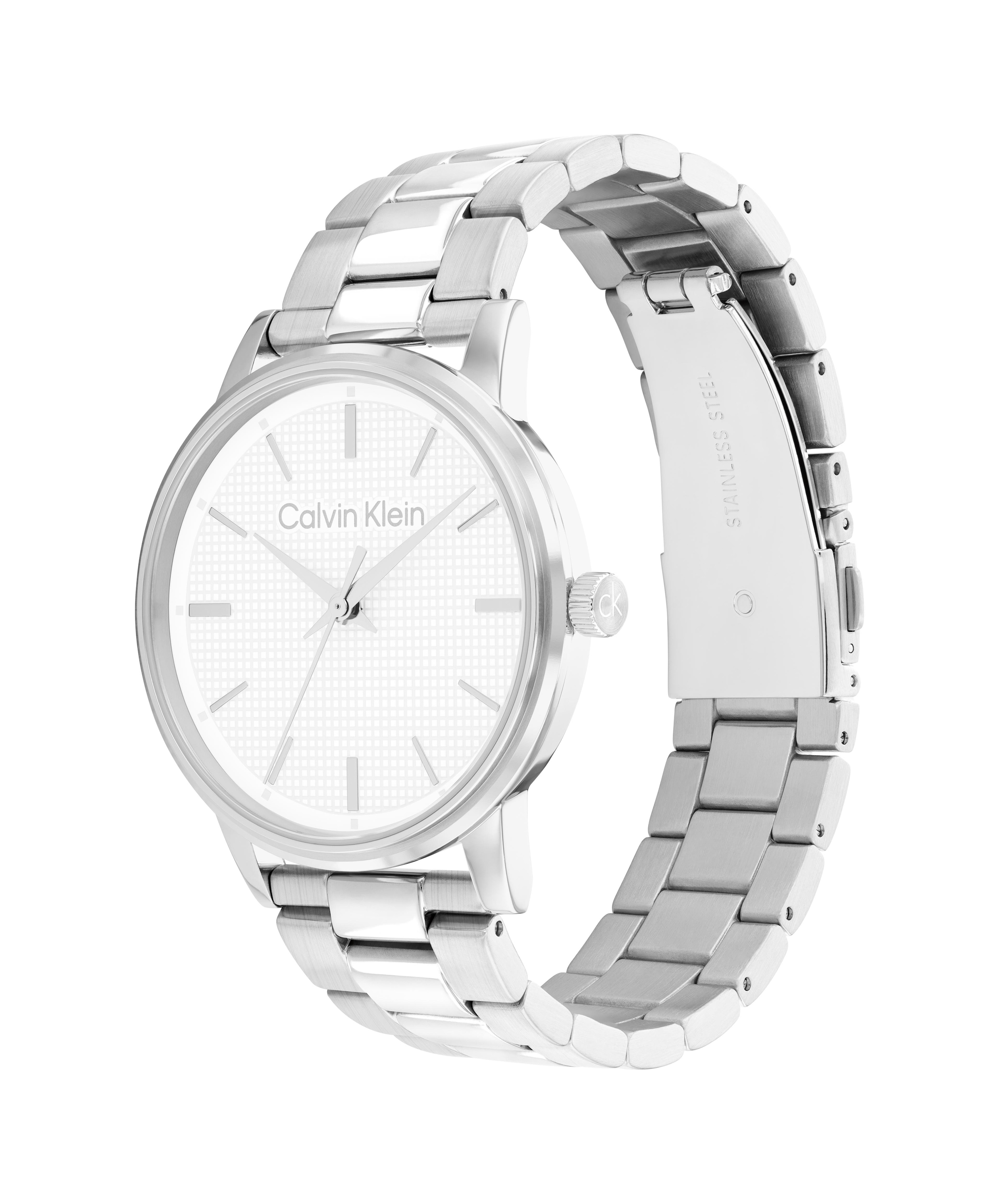 Calvin Klein Quarzuhr »CK Linked« Armbanduhr, Damenuhr, Edelstahlarmband, analog