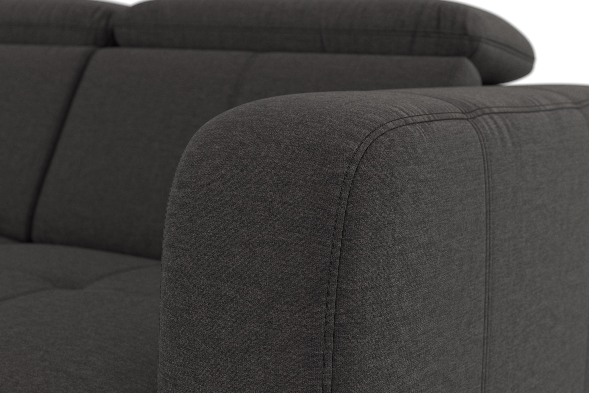 sit&more Ecksofa »Belluci L-Form«, inklusive Federkern, wahlweise mit Bettfunktion und Bettkasten