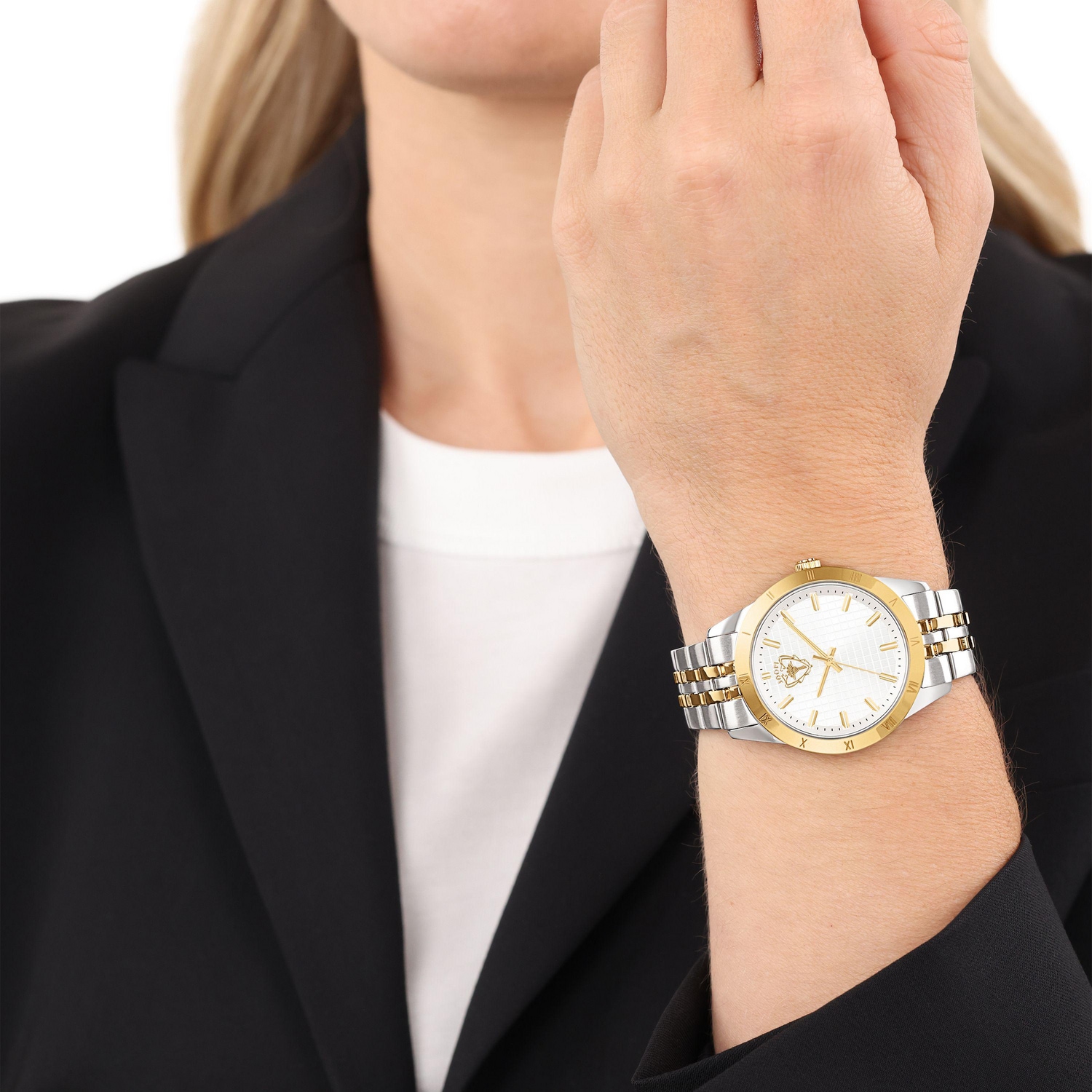 JOOP! Quarzuhr, Armbanduhr, Damenuhr, Edelstahlarmband, analog