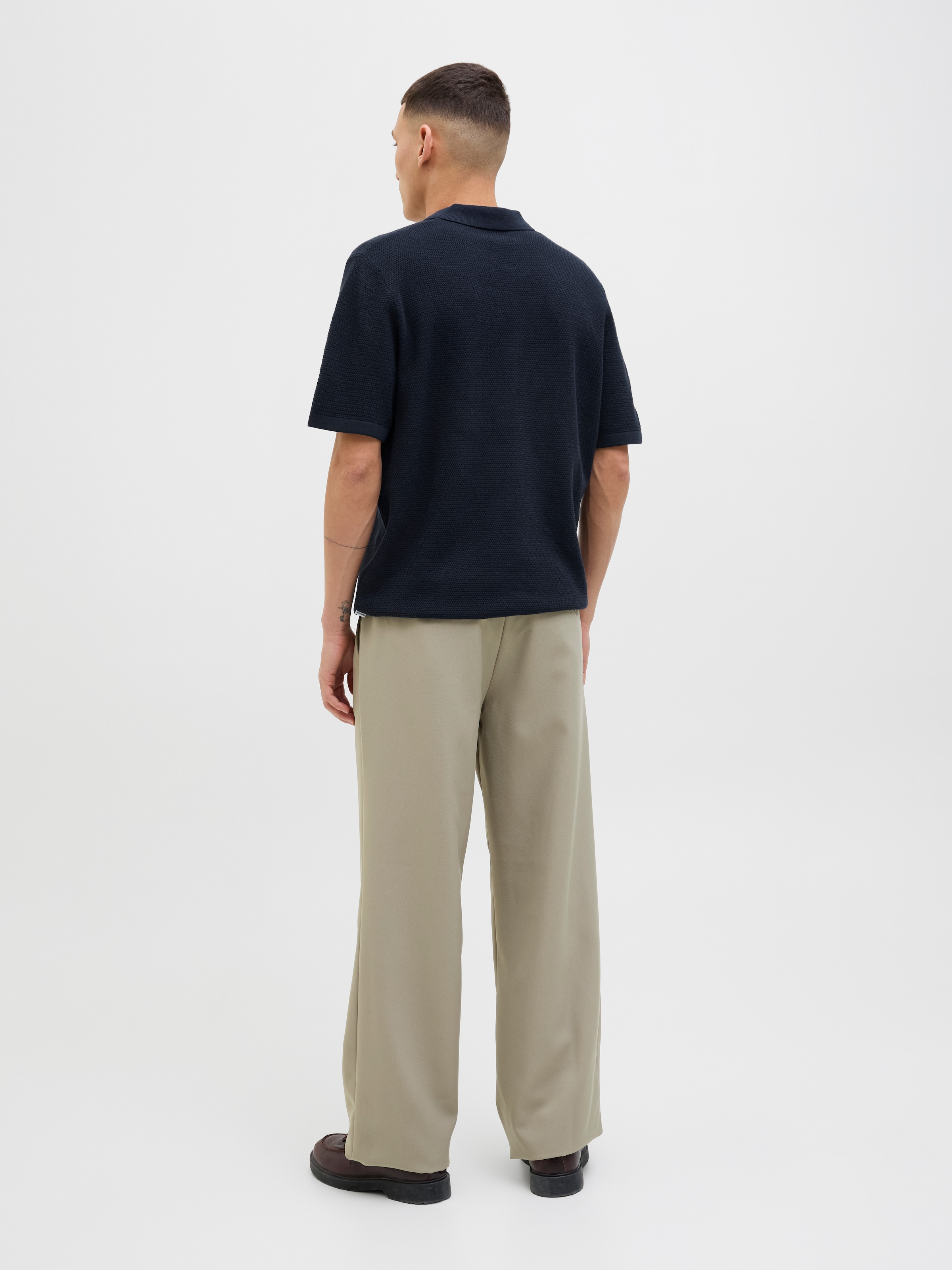 Jack & Jones Kurzarmpullover »JJEGEORGE KNIT POLO SS SN«, mit Polo Kragen