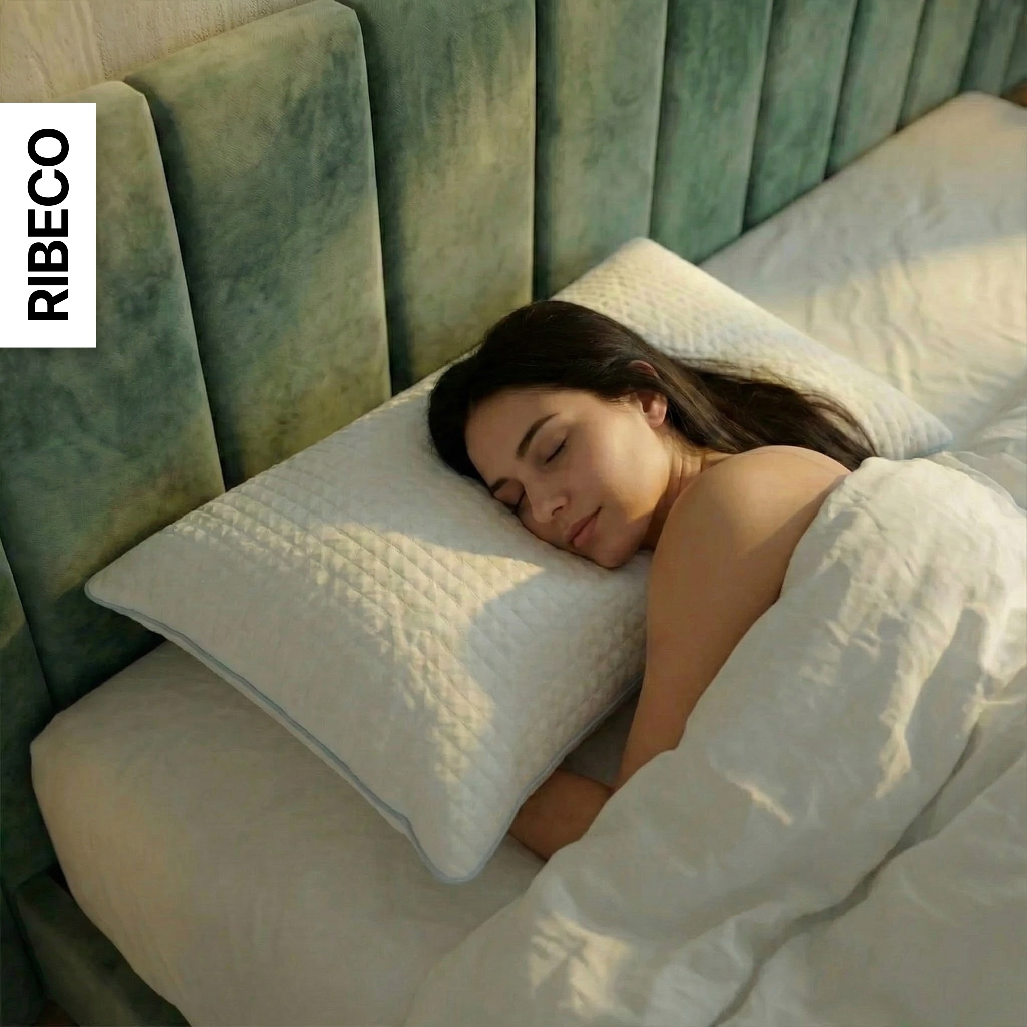 RIBECO Kopfkissen "Olaf, 40x80 & 80x80 cm erhältlich" Füllung: Polyester 1 Stk. tlg. mit kühlender Sommer- und weicher Winterseite