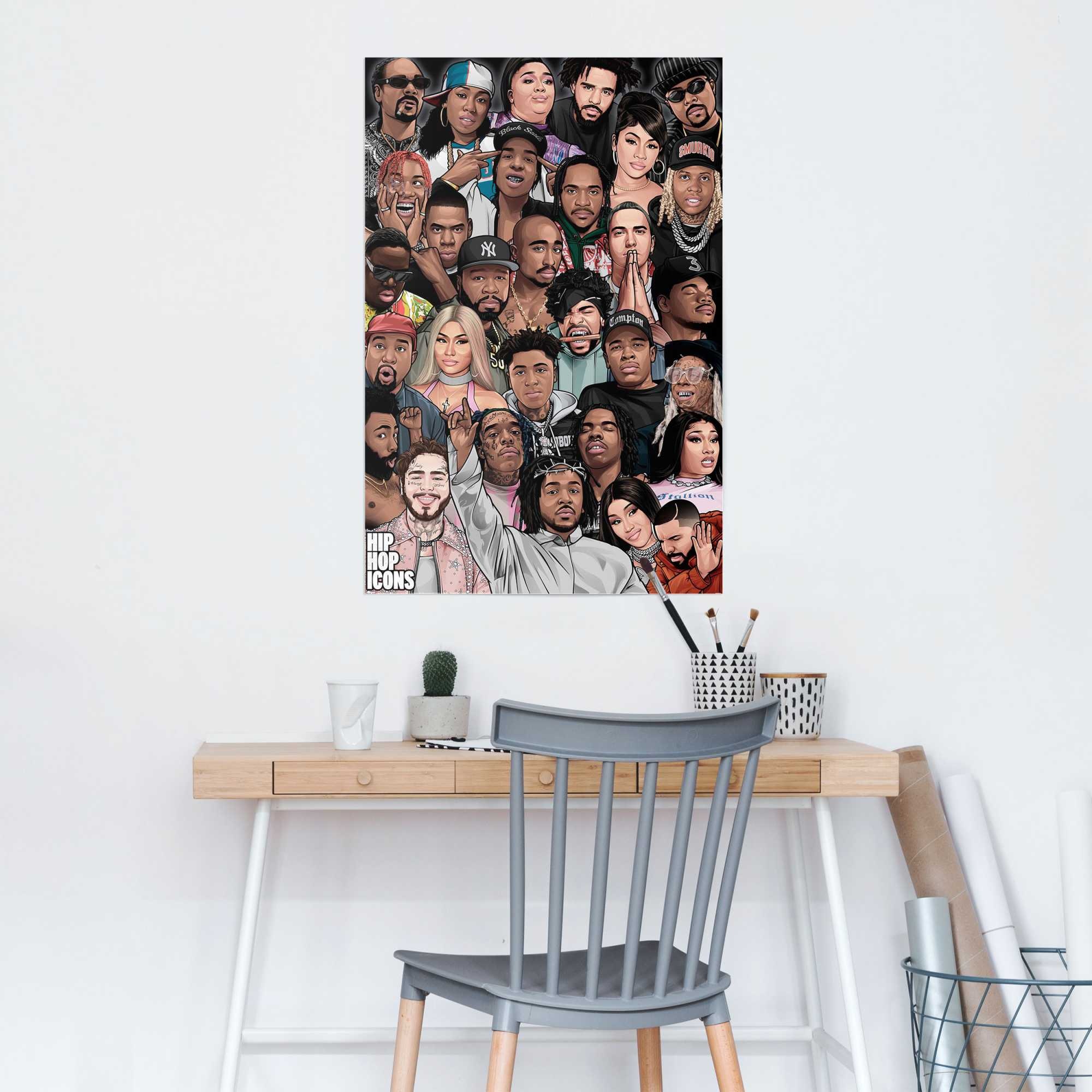 Reinders! Poster »Hip Hop Icons«, Teenager Zimmer - Mehrfarbig - 150 gr. Papier - Musik - 61x91,5 cm
