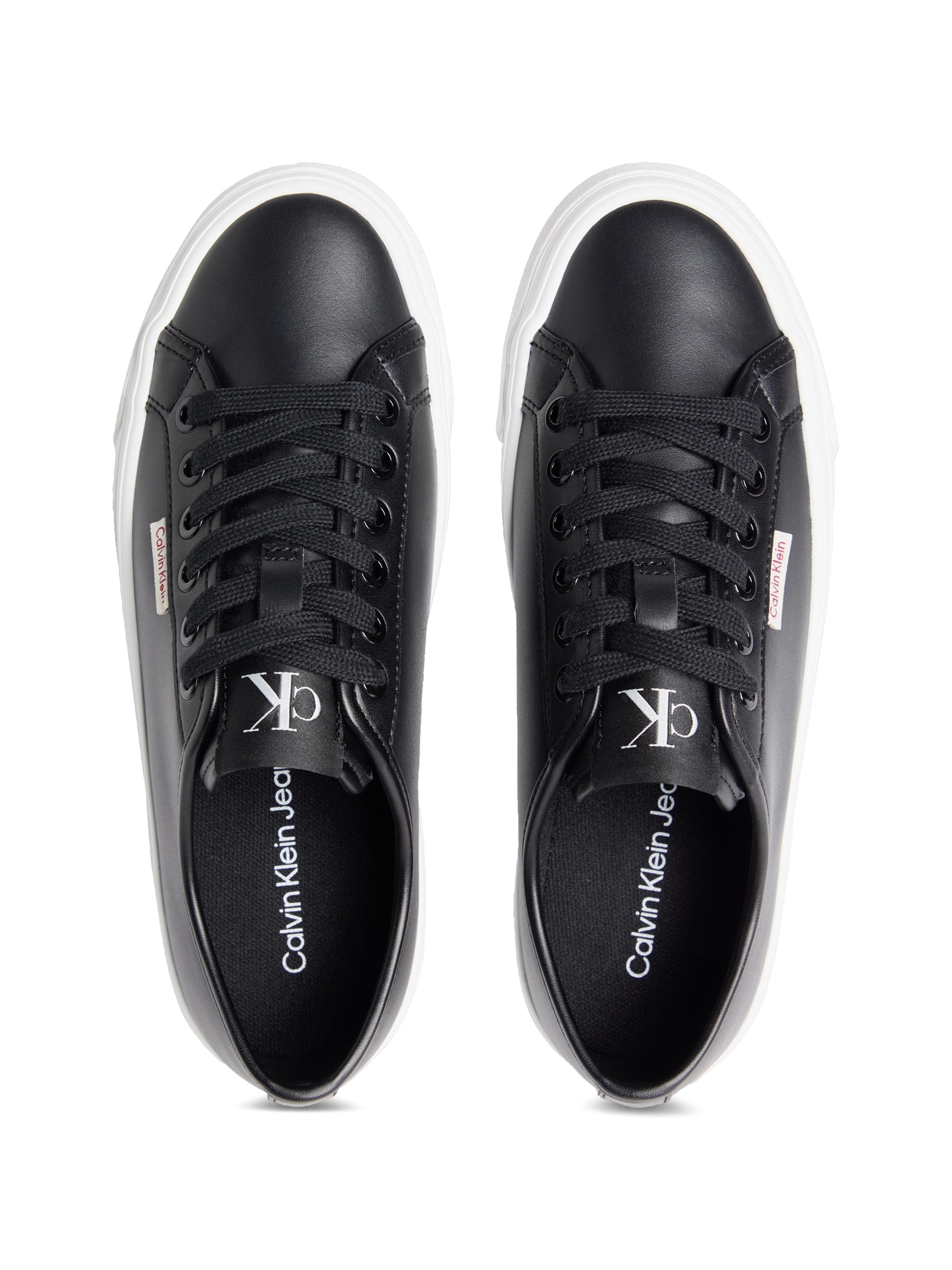 Calvin Klein Jeans Plateausneaker »VULC FLATFORM LTH«, Schnürschuh, Halbschuh, Freizeitsneaker in schlichter Optik