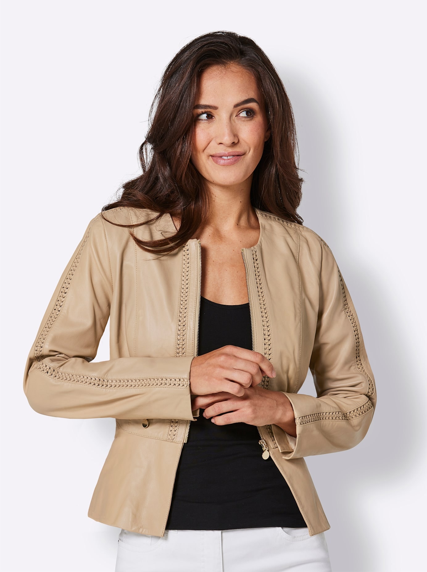 CREATION L PREMIUM Lederblazer "Lammnappa-Lederblazer" günstig online kaufen