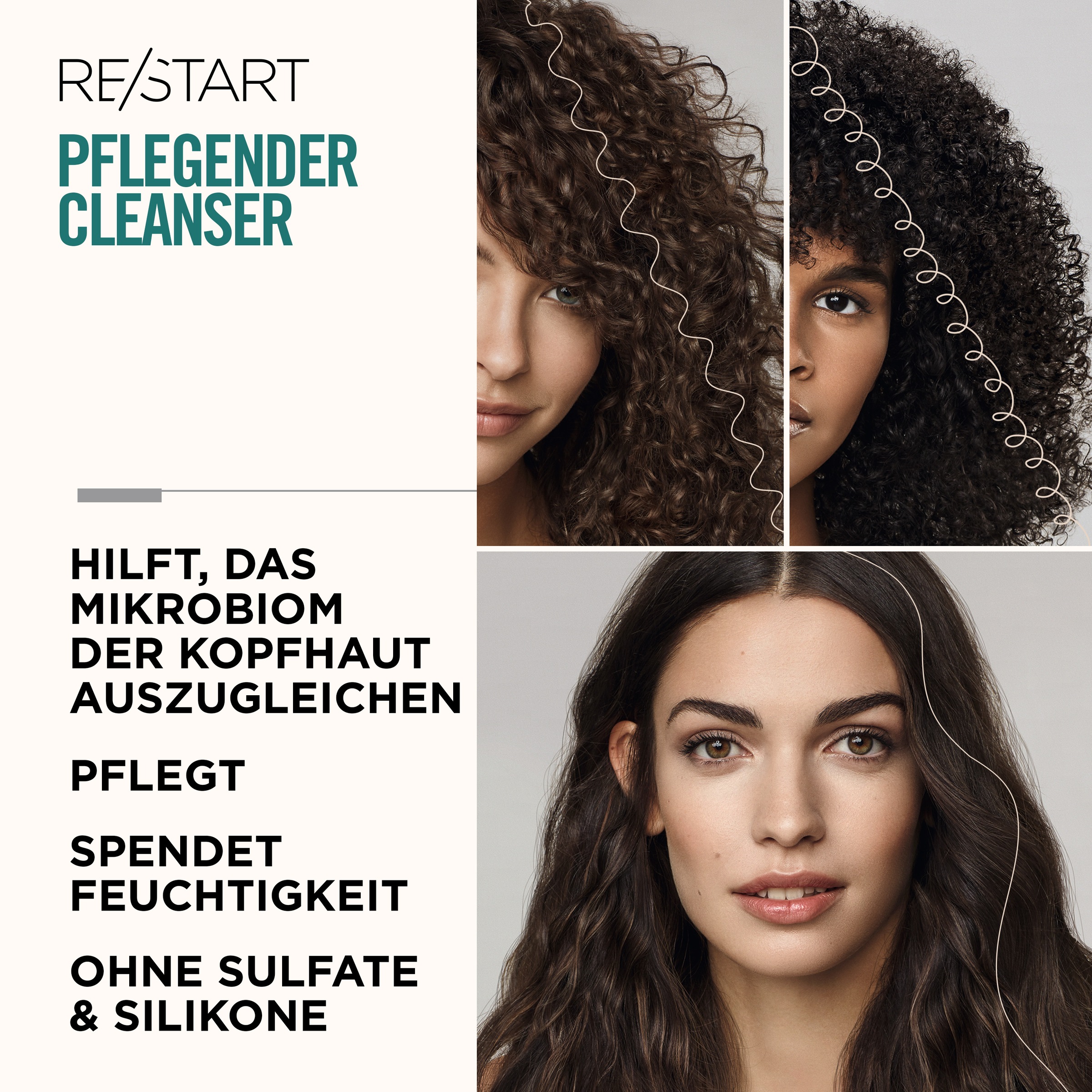 REVLON PROFESSIONAL Haarshampoo »RE/START CURLS NOURISHING CLEANSER« Sanfte, pflegende Reinigung für lockiges, oder gewelltes Haar.