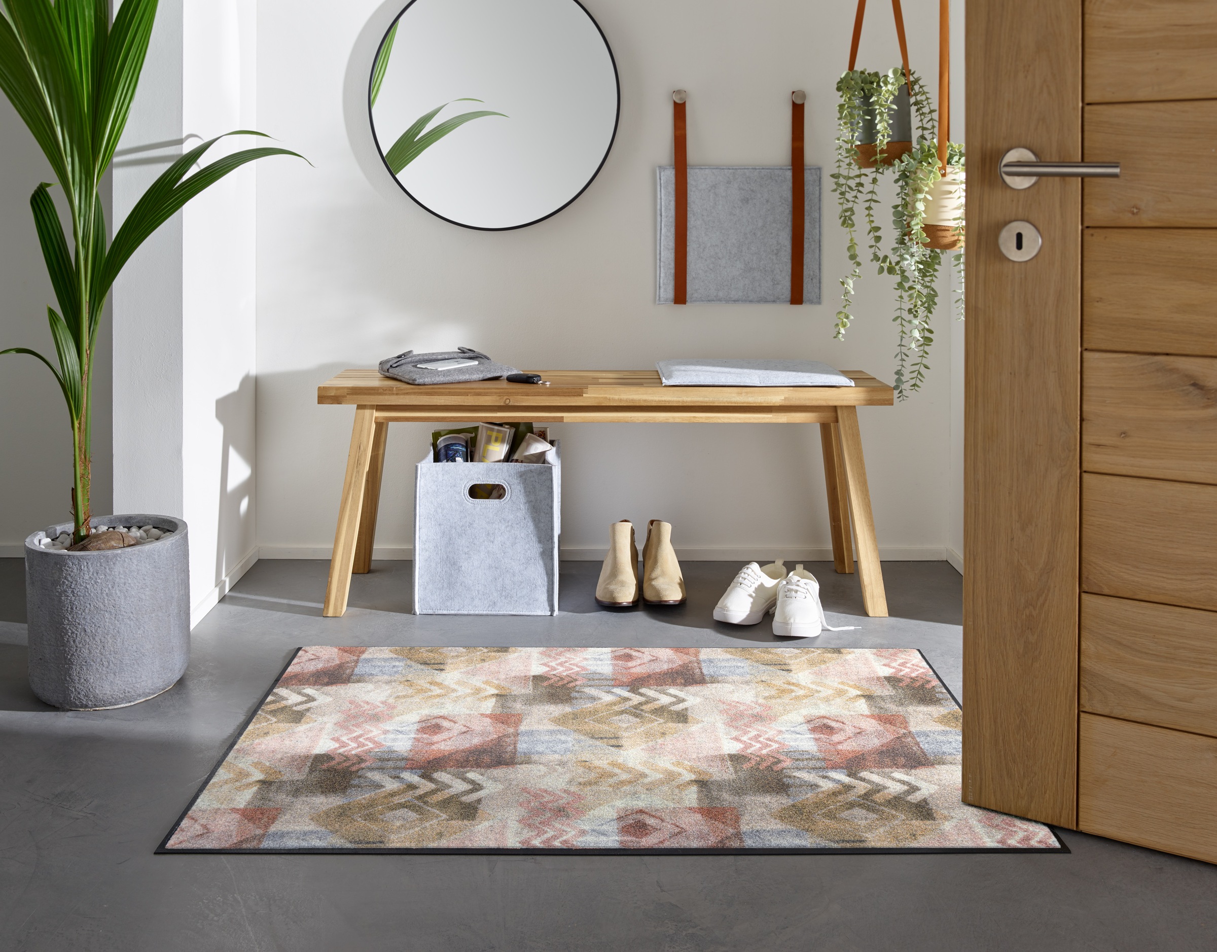 wash+dry by Kleen-Tex Teppich "Timesign" rechteckig 7 mm Höhe günstig online kaufen