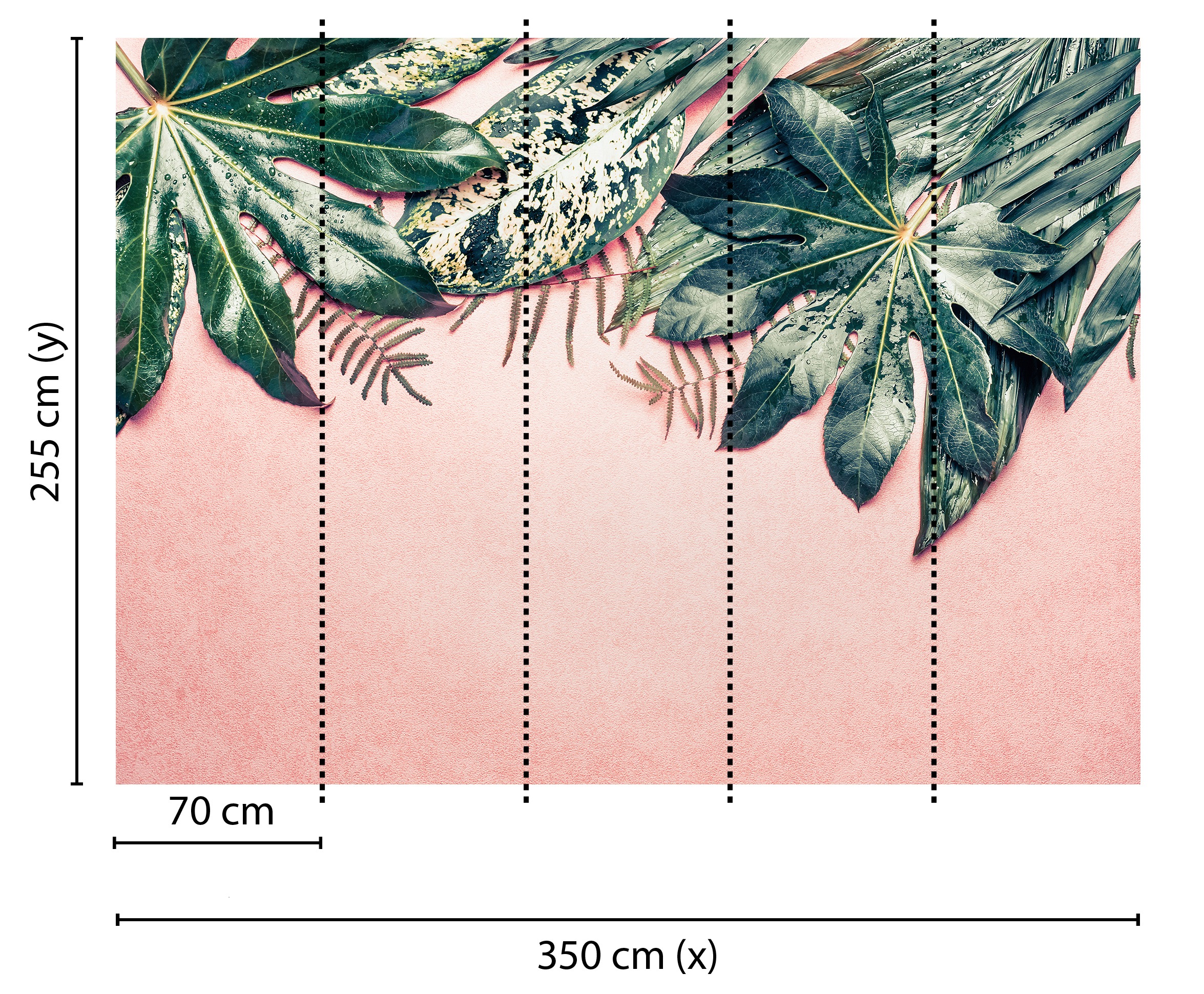 living walls Fototapete »Designwalls Leaves Variety 1« glatt Vlies, Wand, Schräge, Decke