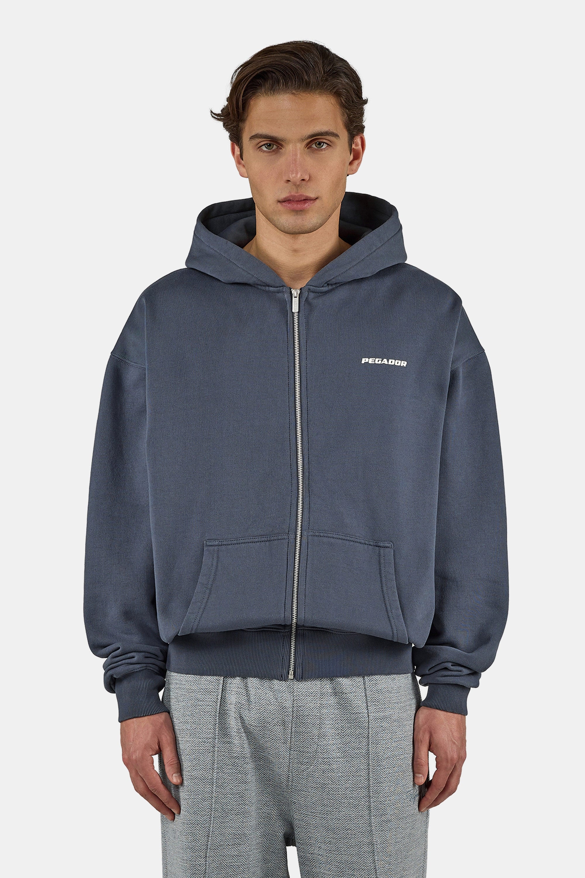 PEGADOR Kapuzensweatjacke "Colne Logo Oversized Sweat Jacket" Baumwollmisch günstig online kaufen