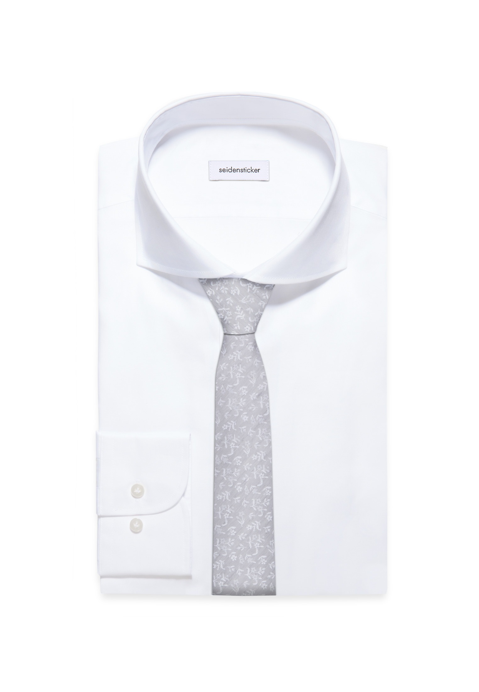 seidensticker Krawatte "Schwarze Rose" Breit (7cm) Kleinmuster günstig online kaufen