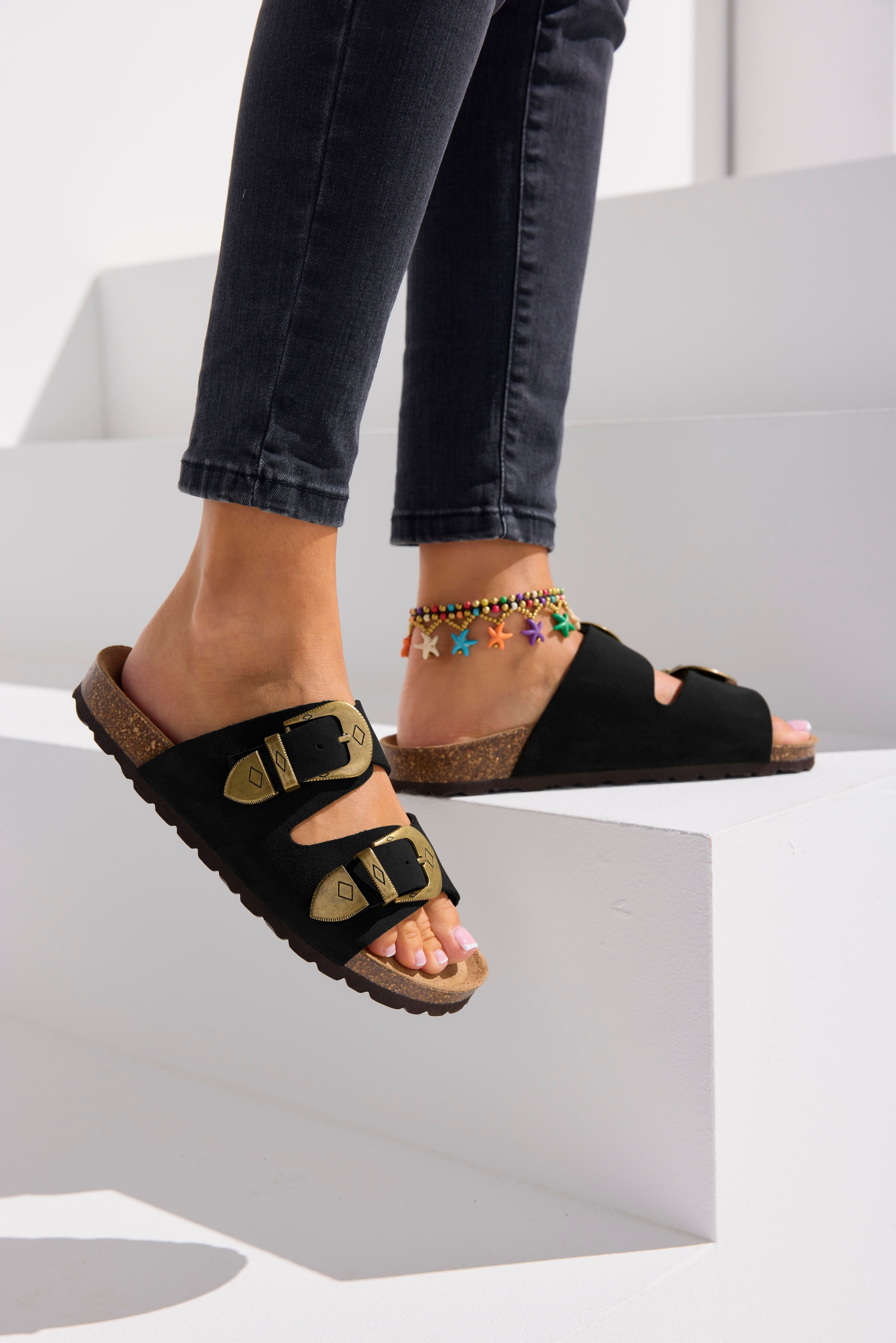 French Connection Pantolette »Mule, Sandale,«  Sandale, Pantolette aus Leder