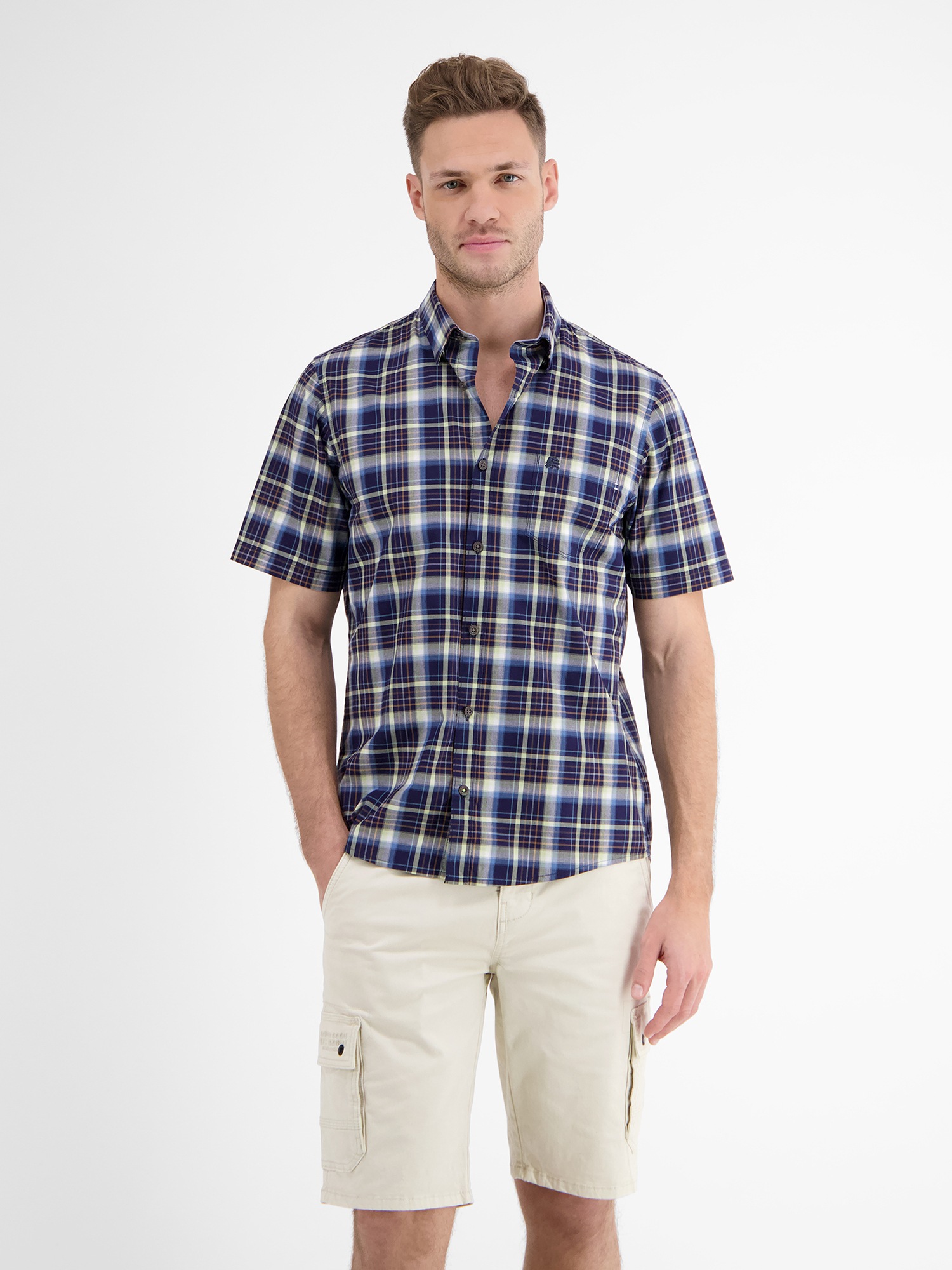 LERROS Kurzarmhemd »LERROS Halbarmhemd *Poplin Check*«