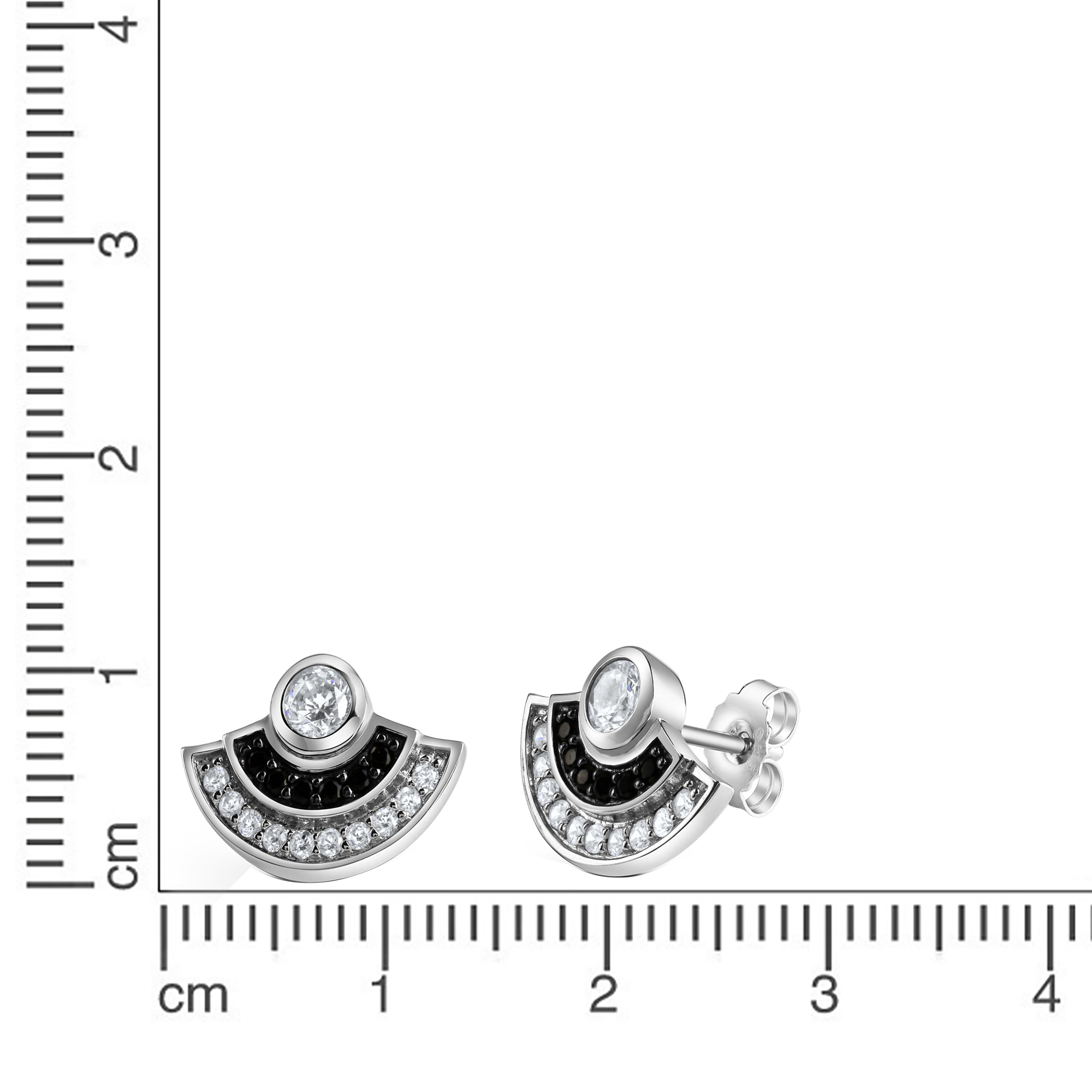 Vivance Paar Ohrstecker »925-Sterling Silber rhodiniert Zirkonia«
