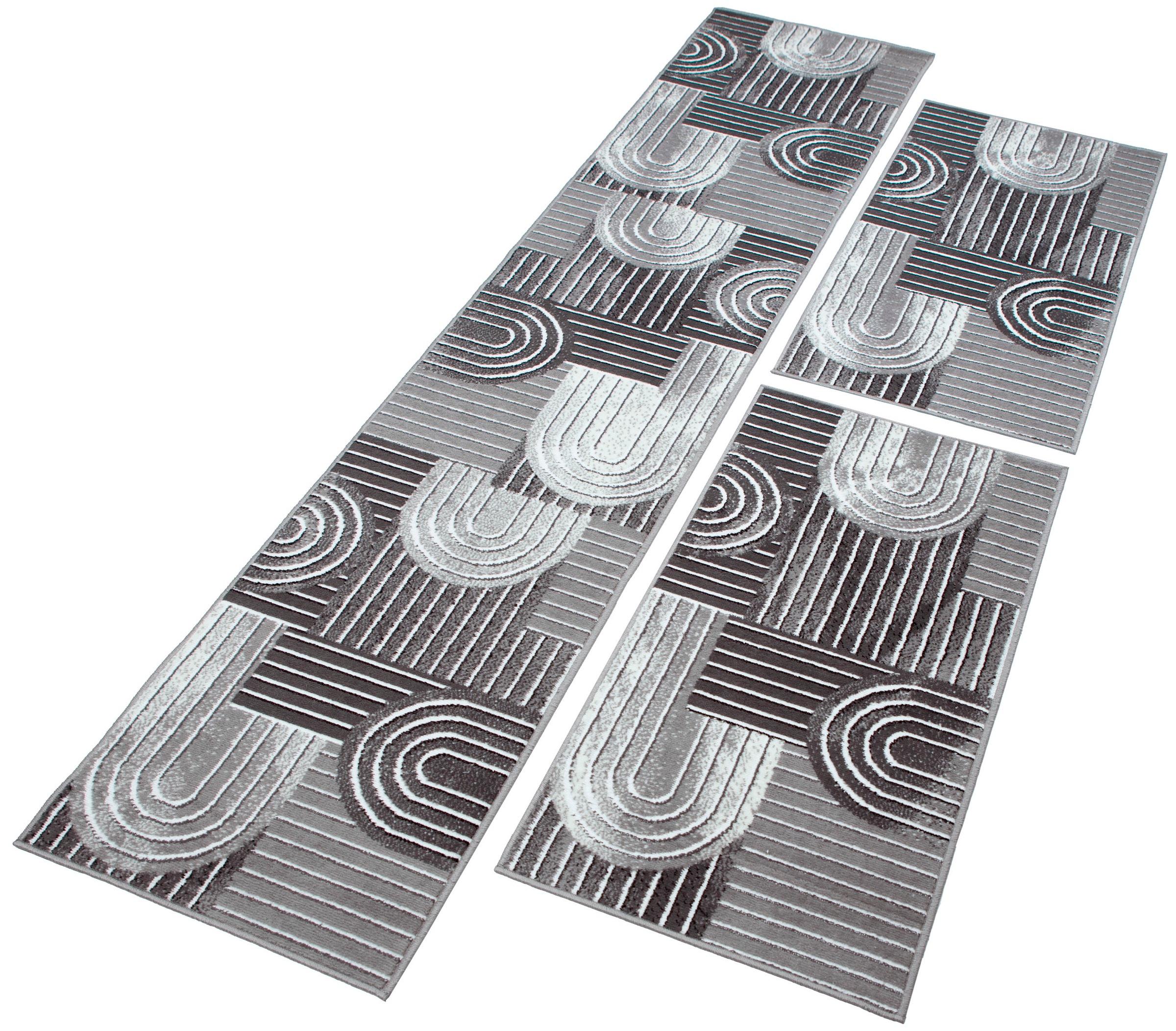 Bettumrandung MY HOME, H:8mmdunkelgrau, Obermaterial: 85% Polypropylen, 15% Polyester, Schlafzimmer, Bettumrandungen, "Lyssandra", 3D-Effekt, softer