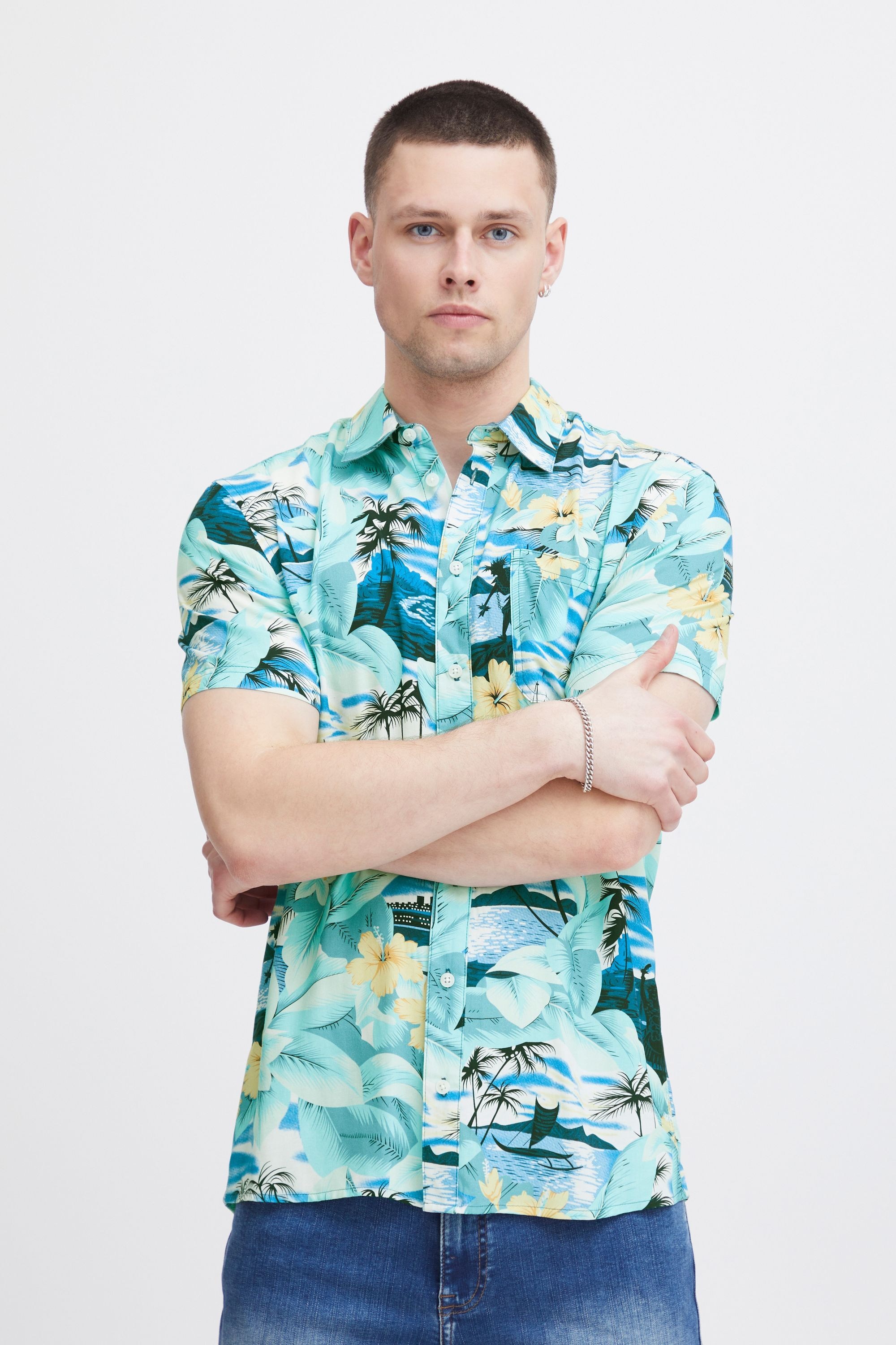 Blend Kurzarmhemd "BHShirt" Lässiges Kurzarmhemd mit Brusttasche und Print günstig online kaufen