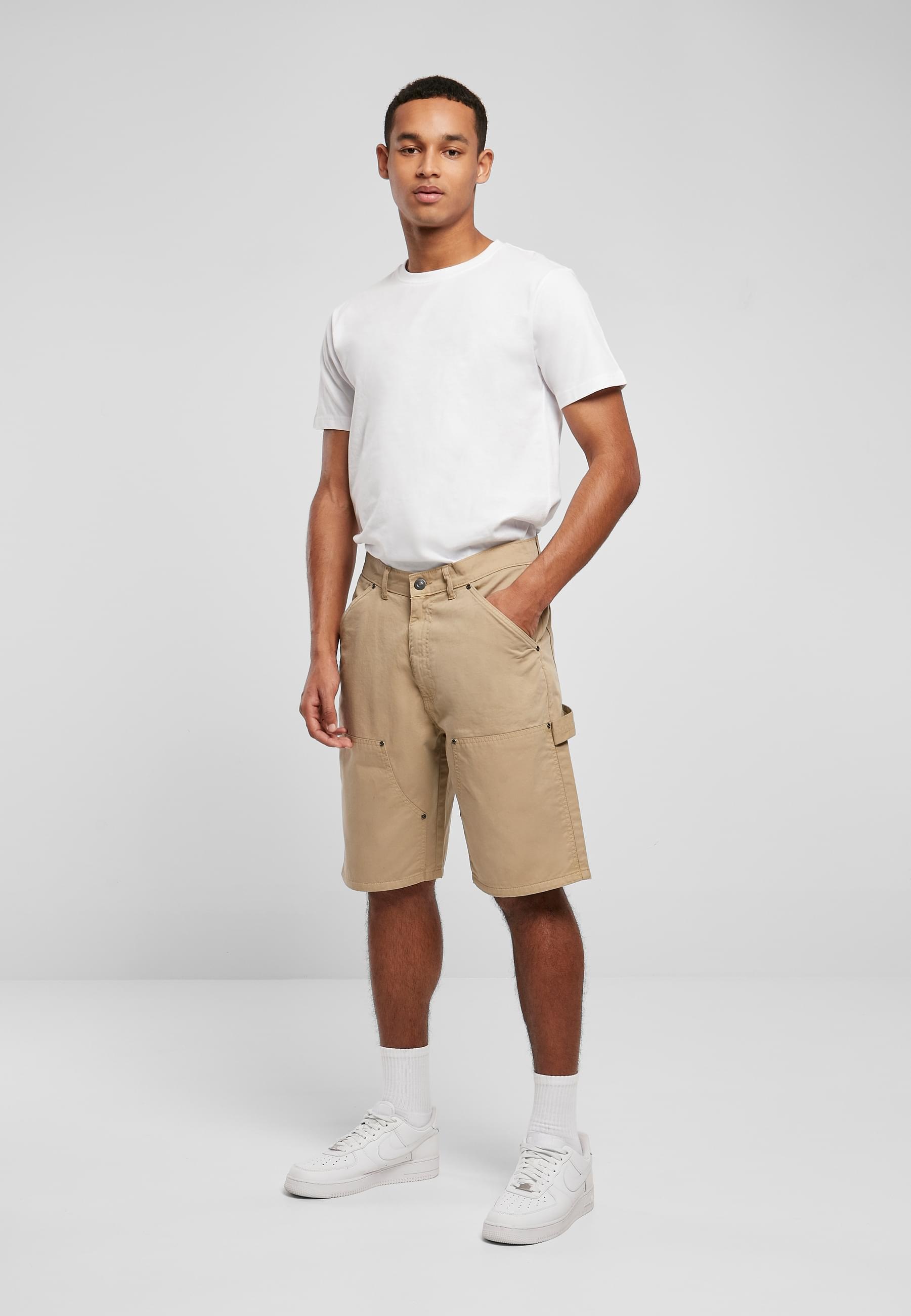 URBAN CLASSICS Shorts »Urban Classics Herren Double Knee Carpenter Shorts«, (1 tlg.)