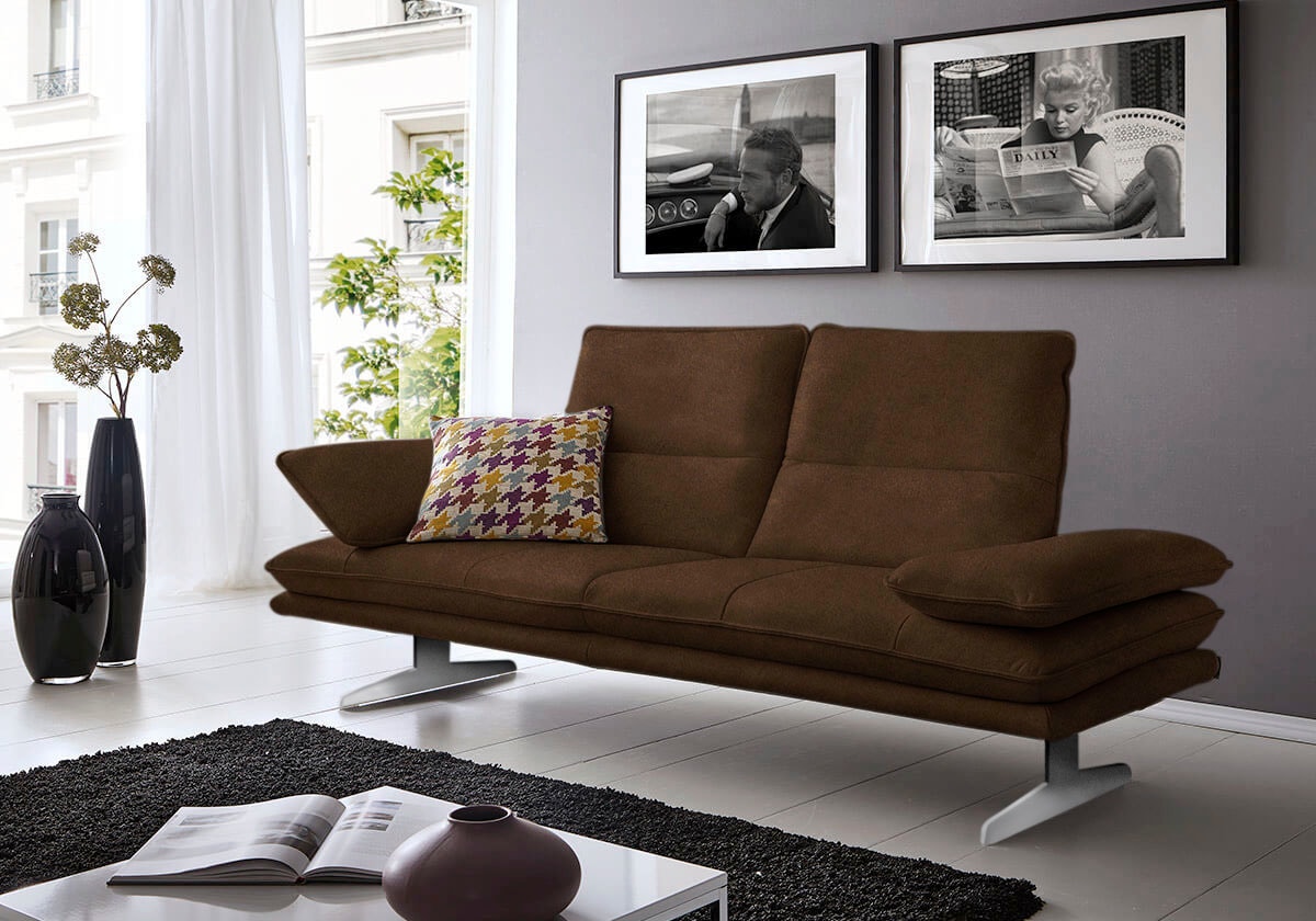 W.SCHILLIG 2-Sitzer »broadway, Designsofa mit tollem Sitzkomfort«, Sitztiefenverstellung, Kopfteil- & Seitenteilverstellung, Breite 216cm