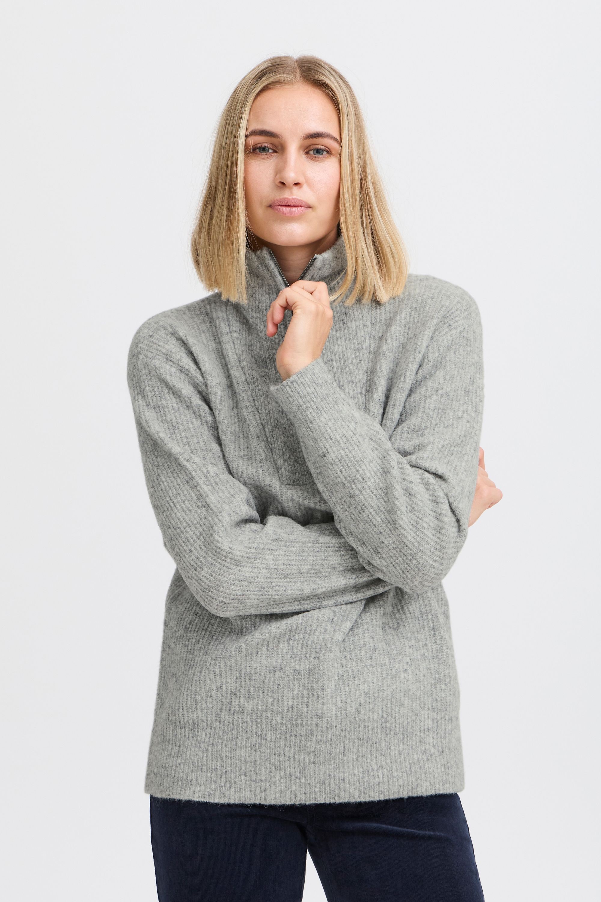 Pulz Jeans Strickfleece-Pullover »Strickpullover PZASTRA Zipper Roll Neck Pullover«