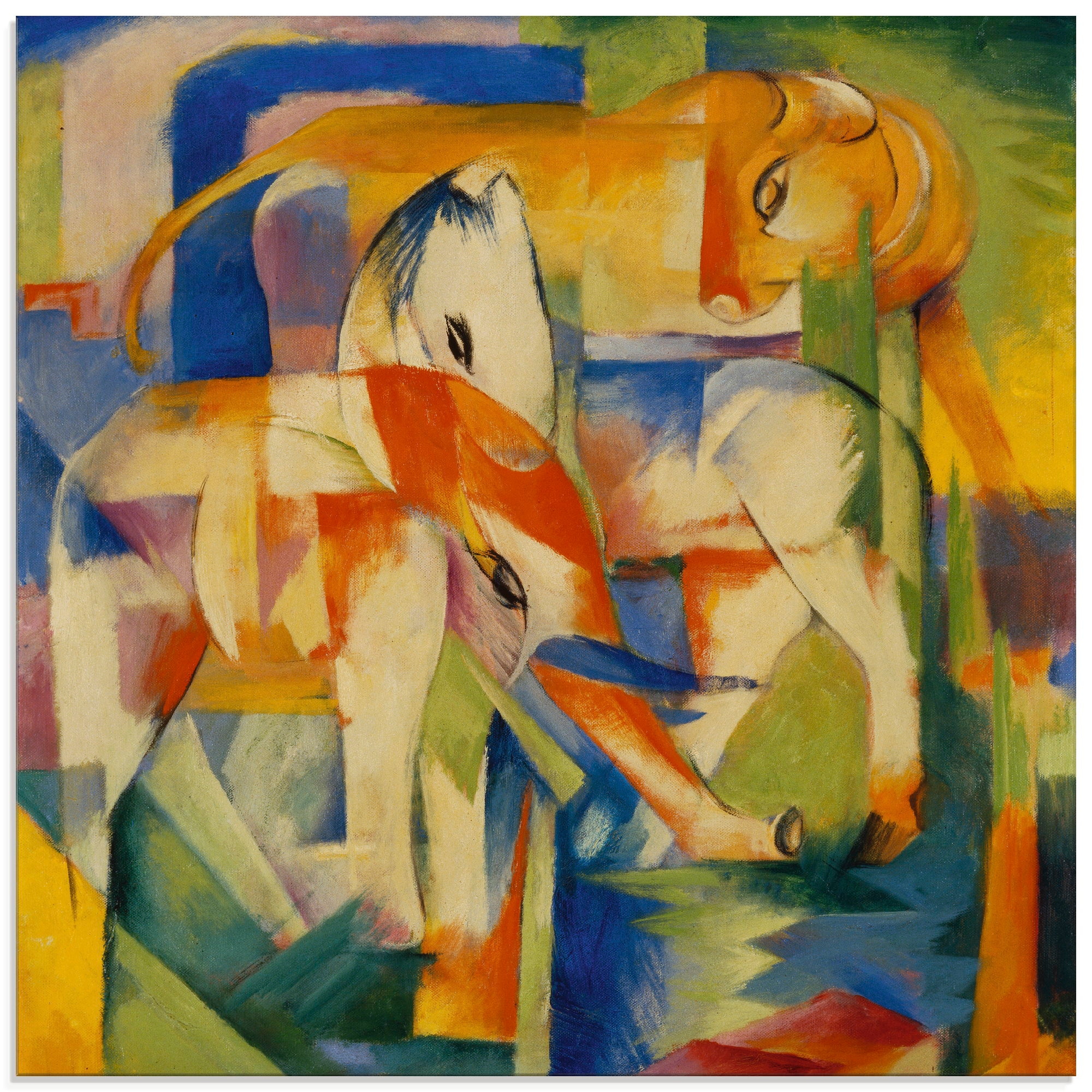 Artland Glasbild »Elefant, Pferd, Rind. 1914.«, Haustiere, (1 St.), in verschiedenen Größen