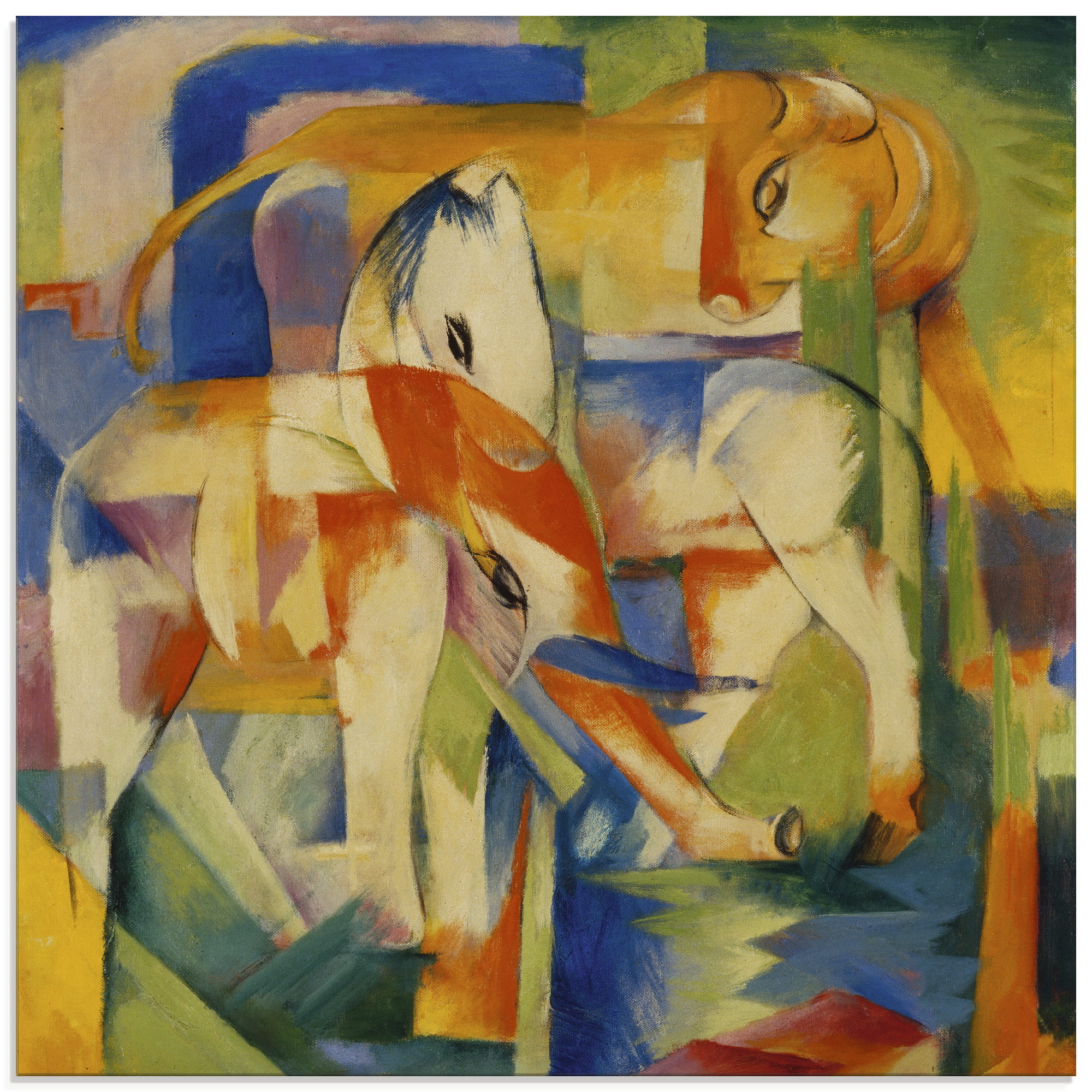 Artland Glasbild "Elefant, Pferd, Rind. 1914.", Haustiere, (1 St.), in vers günstig online kaufen