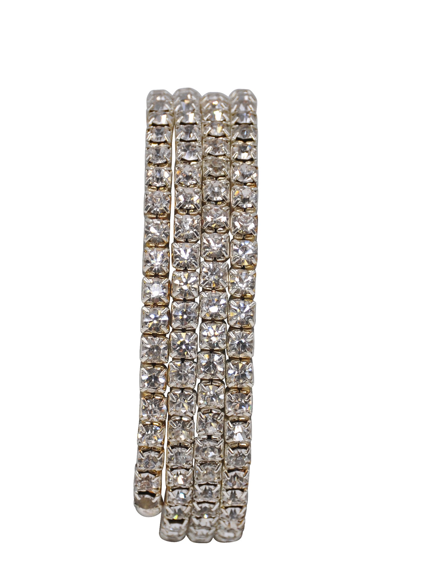 Steuer Armband »Gedrehter Strassarmreif silberfarben«