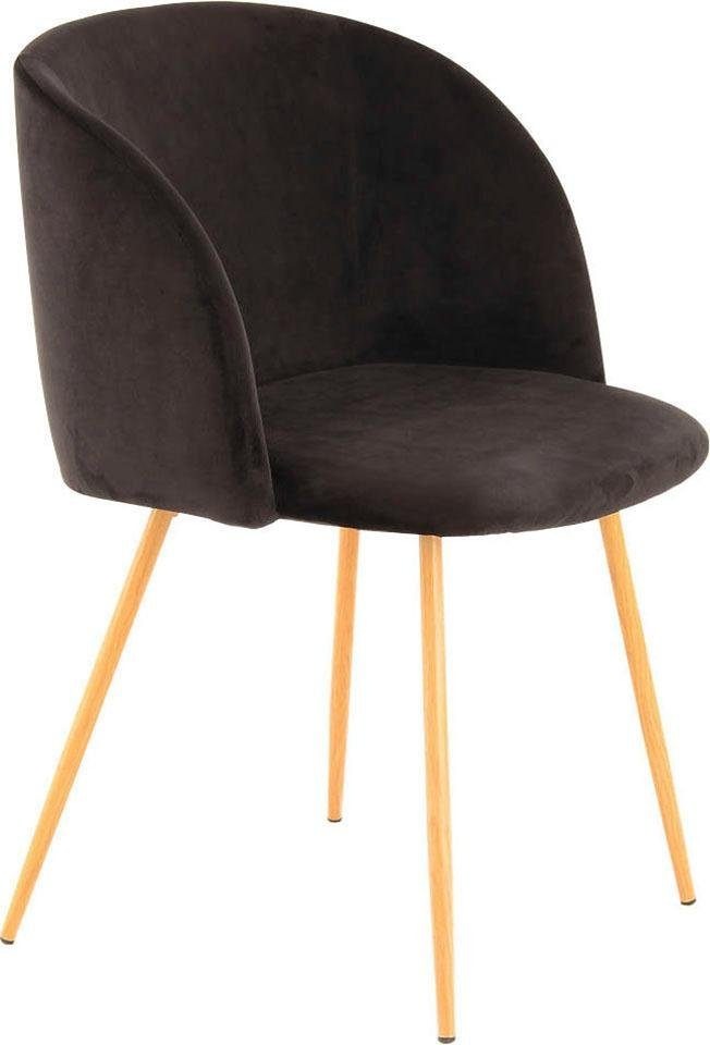 Kayoom Polsterstuhl "Stuhl Celina 110 2er-Set Grau,samtweicher Bezug in mod günstig online kaufen