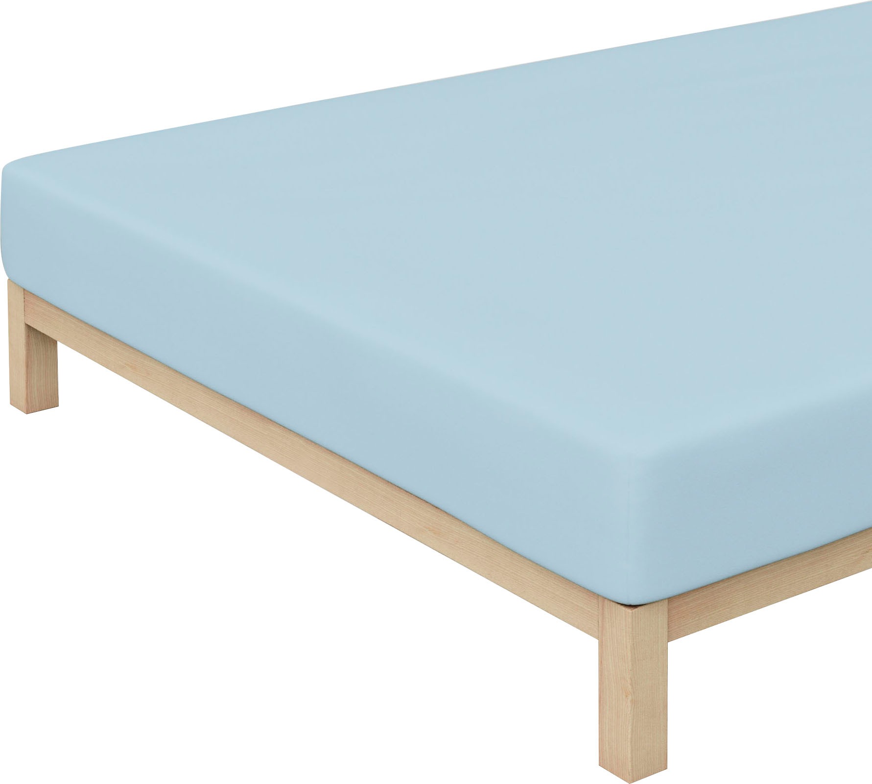 Schlafgut Spannbettlaken »PURE Bio-Baumwolle mit Elasthan, dehnbar blickdicht, straff, Bettlaken«, PREMIUM Laken für Matratzen bis 30cm Höhe, in 90x200, 140x200, 180x200