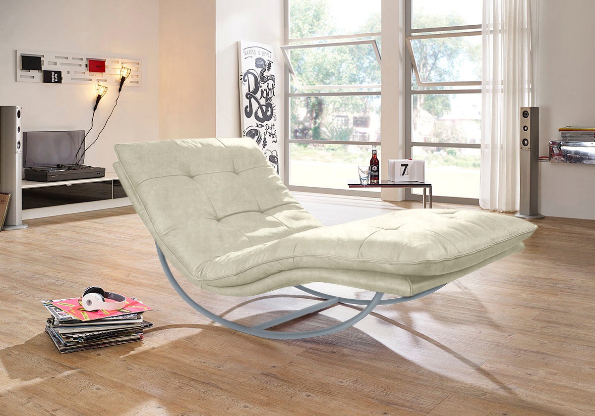 W.SCHILLIG Relaxliege "daily dreams" in Waffelkissen-Optik, Schaukelgestell günstig online kaufen
