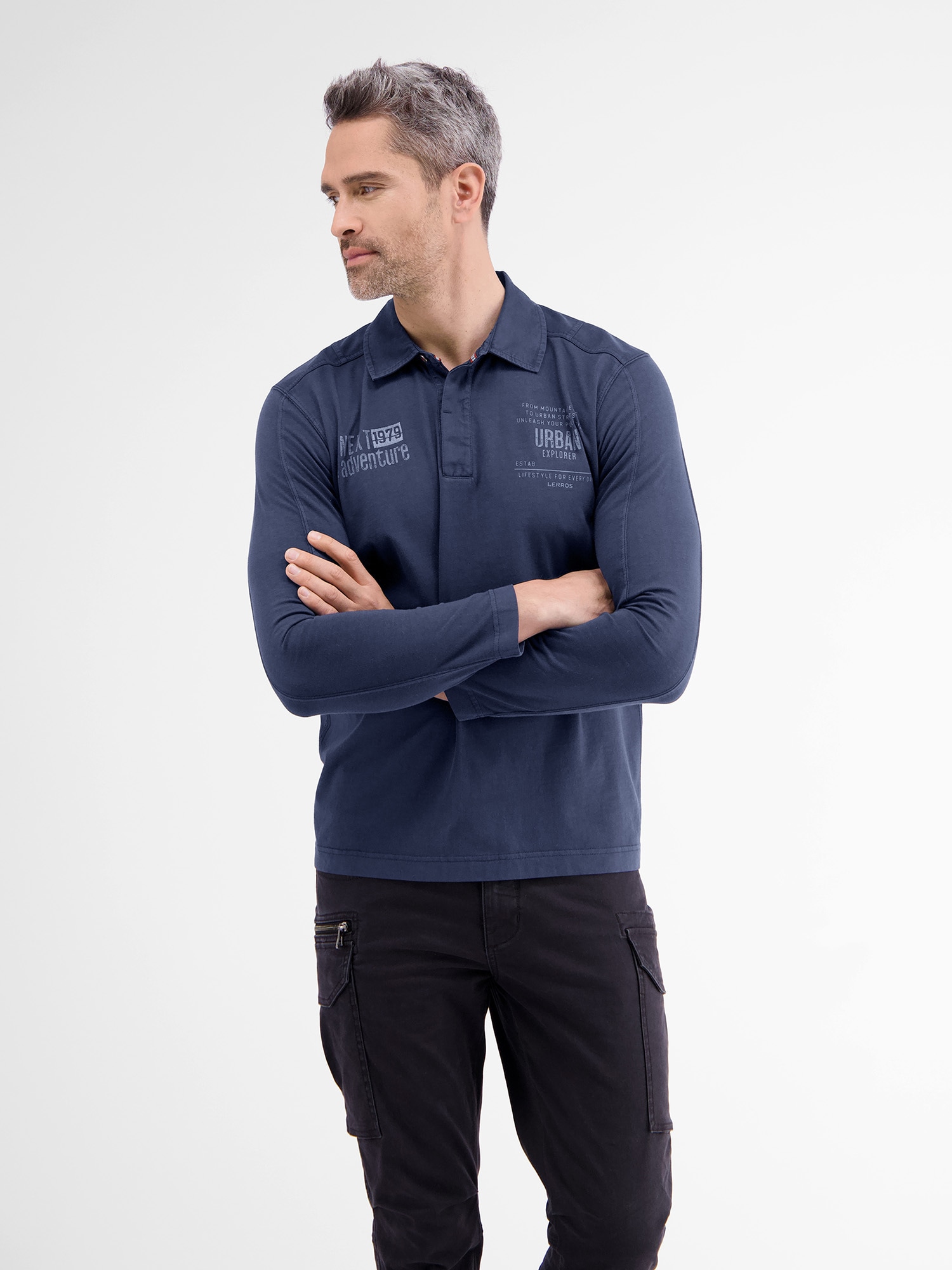 LERROS Langarm-Poloshirt "LERROS Langarm Rugbyshirt"