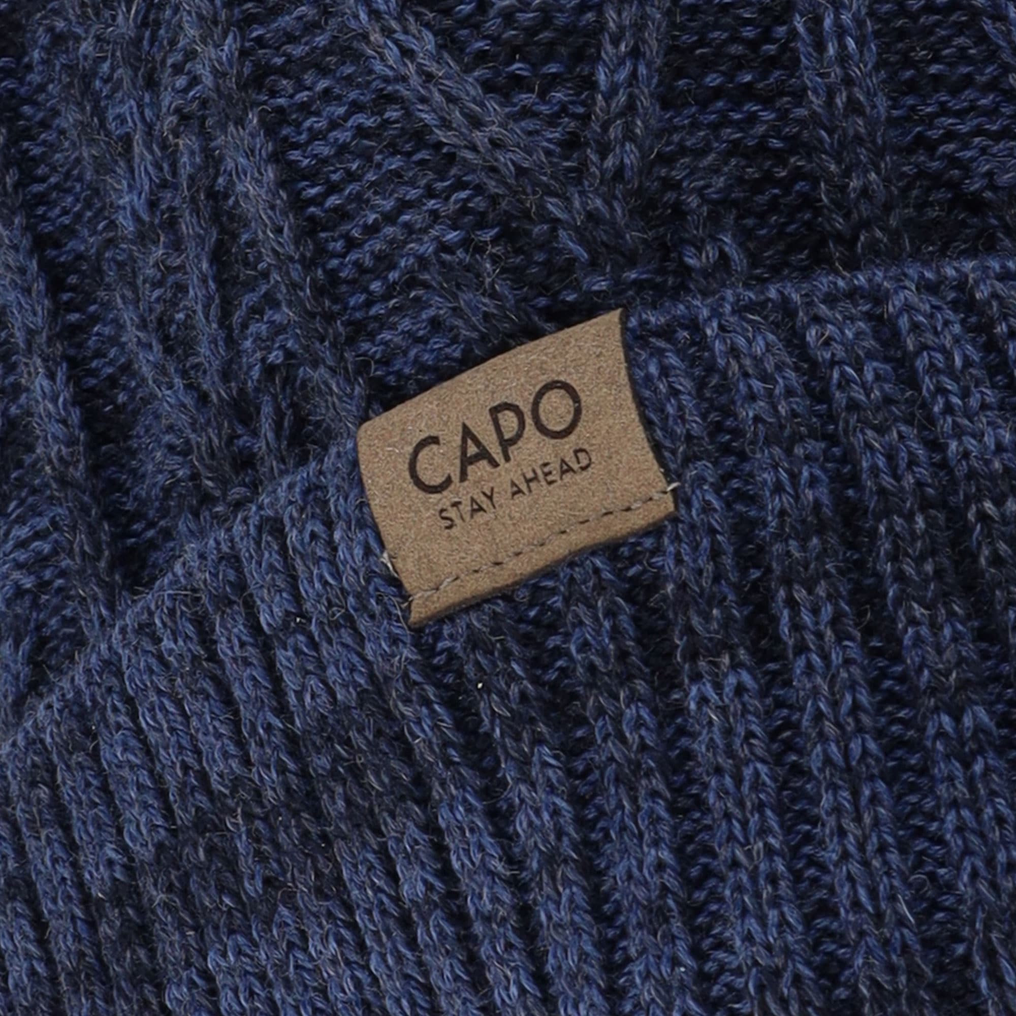 CAPO Strickmütze Rippenstrick, natürliche Thermoregulierung