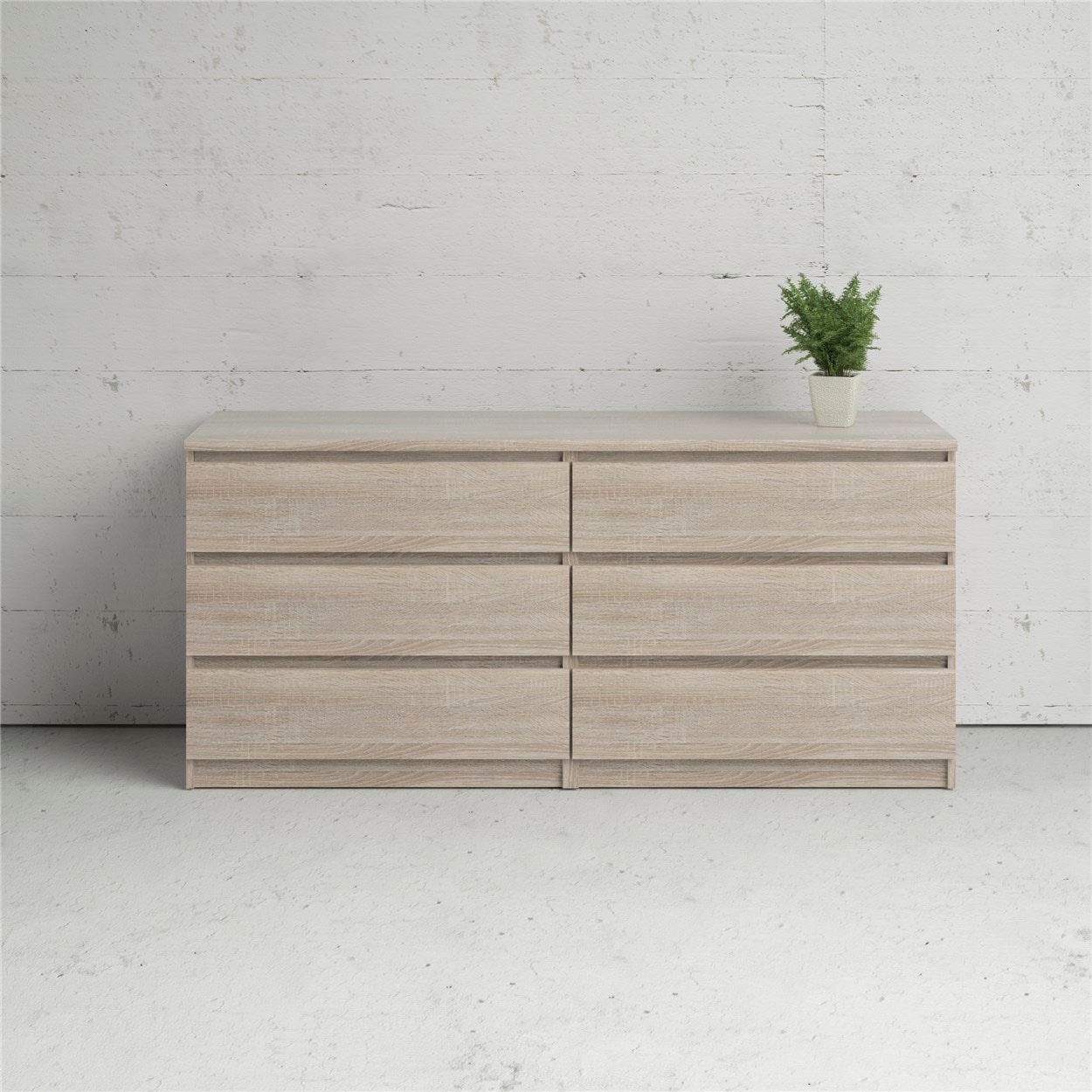 INOSIGN Kommode "Naia, Aufbewahrung, Schubladenschrank, Sideboard,", Sideboard mit 6 Schubladen, Breite 153 cm, Höhe 70 