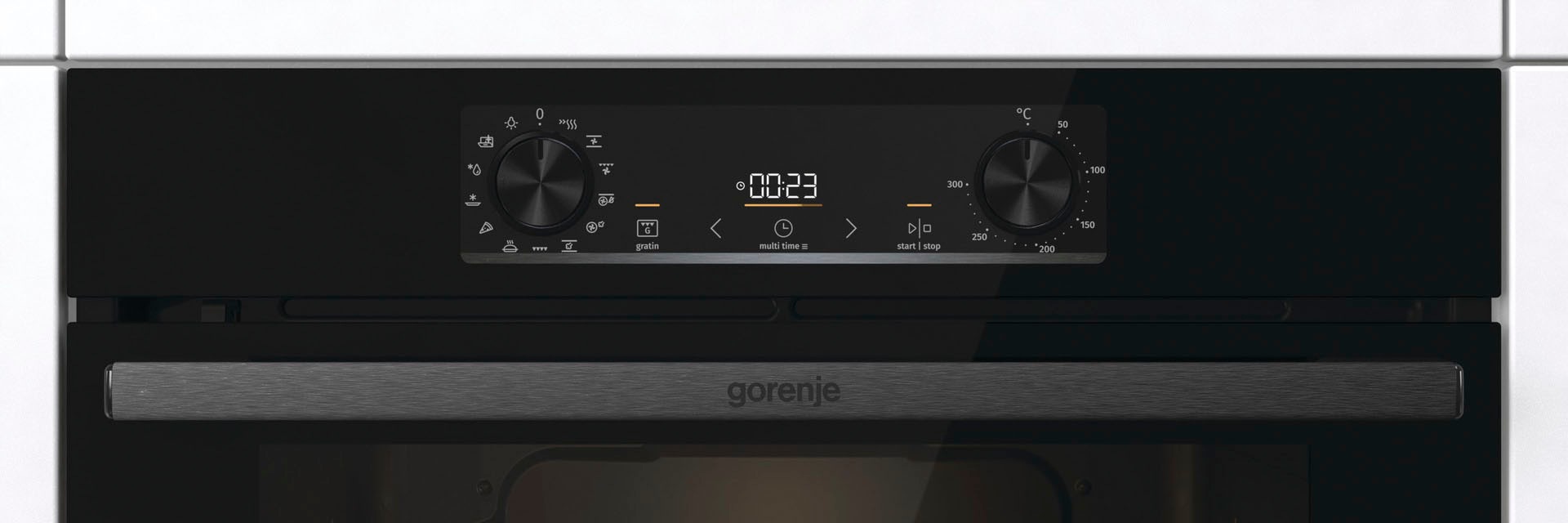 GORENJE Backofen  »BPS6737E09BGOT«, mit 2-fach-Teleskopauszug, Pyrolyse-Selbstreinigung, Pyrolyse: Selbstreinigung durch hohe Hitze ohne Chemie