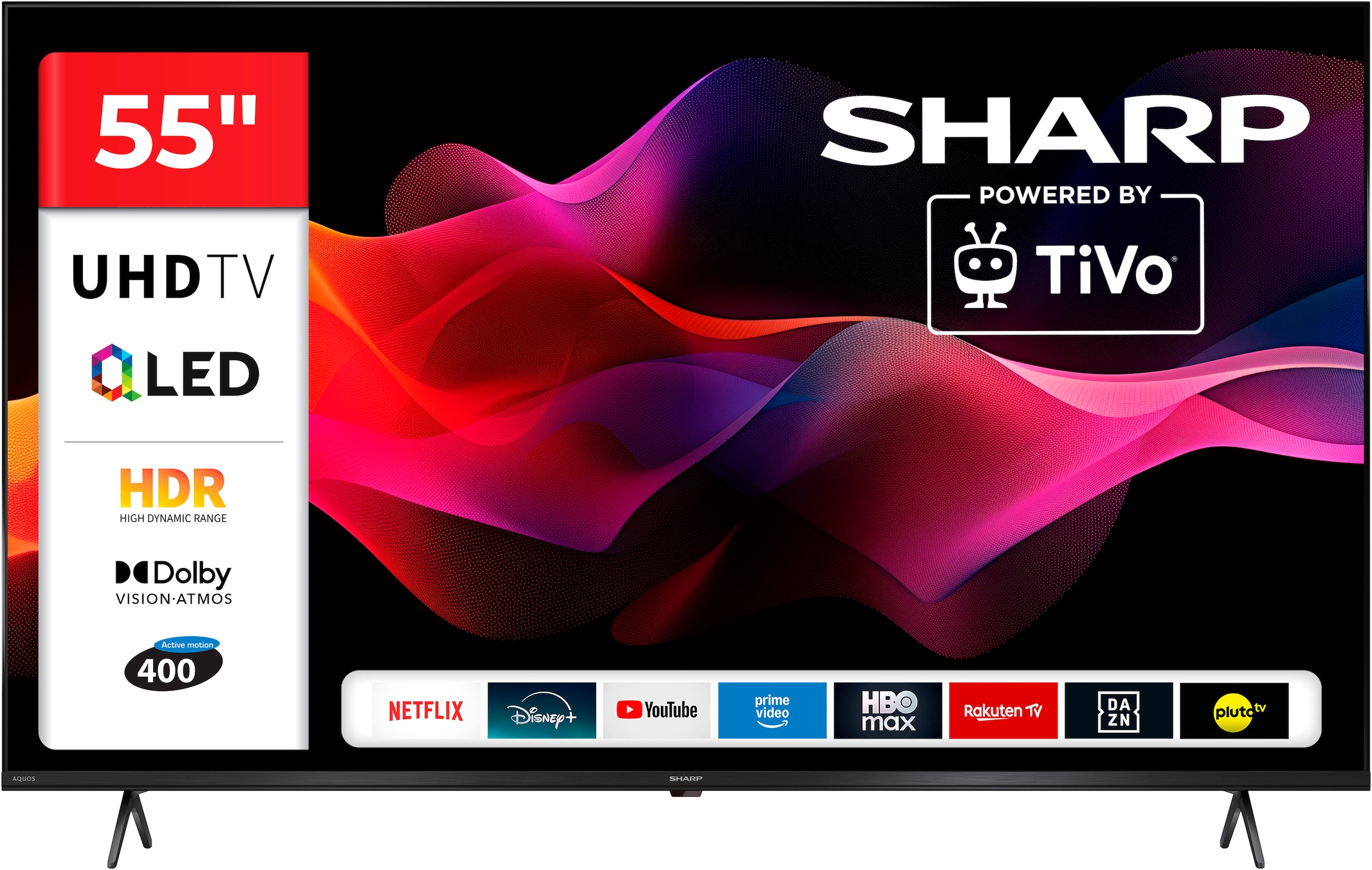 SHARP QLED-Fernseher "4T-C55HMx", 55 ′′schwarz, Fernseher