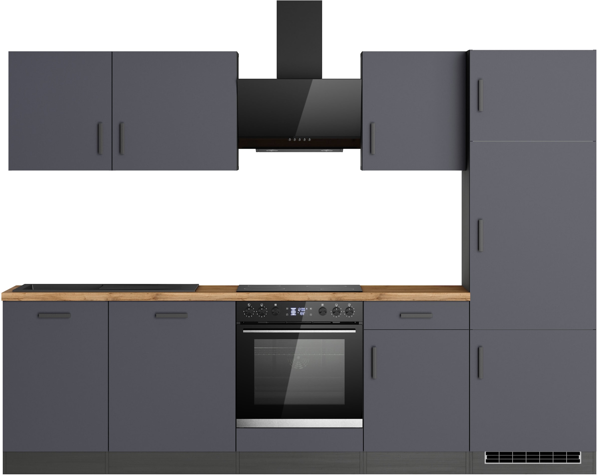 KOCHSTATION Küchenzeile "KS-Toronto" Breite 280 cm, wahlweise mit HANSEATIC-E-Geräten