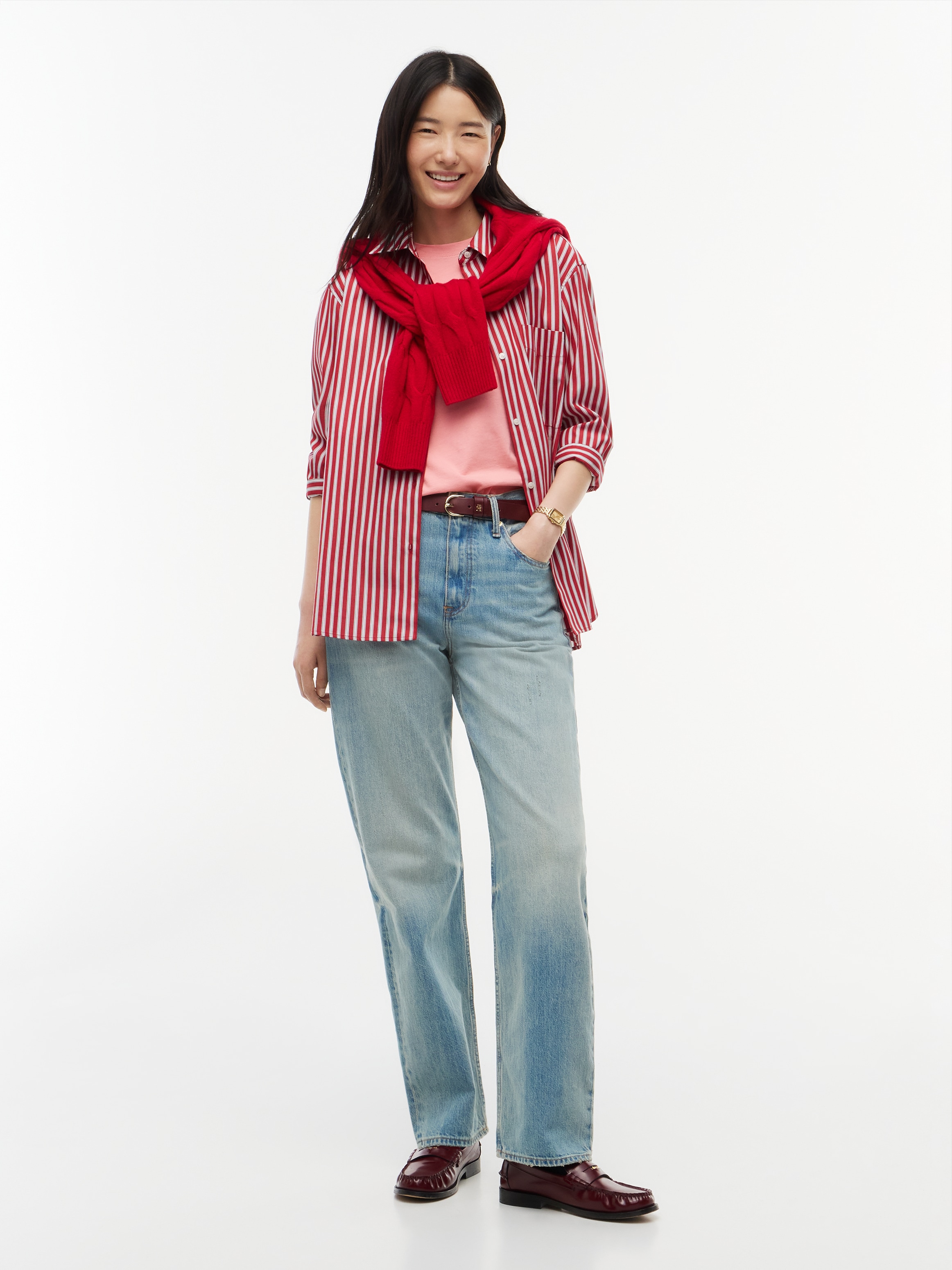 Tommy Hilfiger Langarmbluse »ESS POPLIN EASY FIT SHIRT« Baumwolle