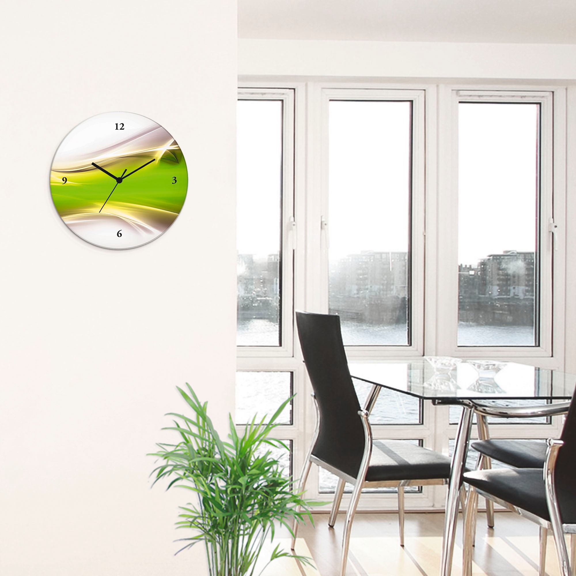 Thumbnail - Artland Wanduhr "Kreatives Element" wahlweise mit Quarz- oder Funkuhrwerk, lautlos ohne Tickgeräusche