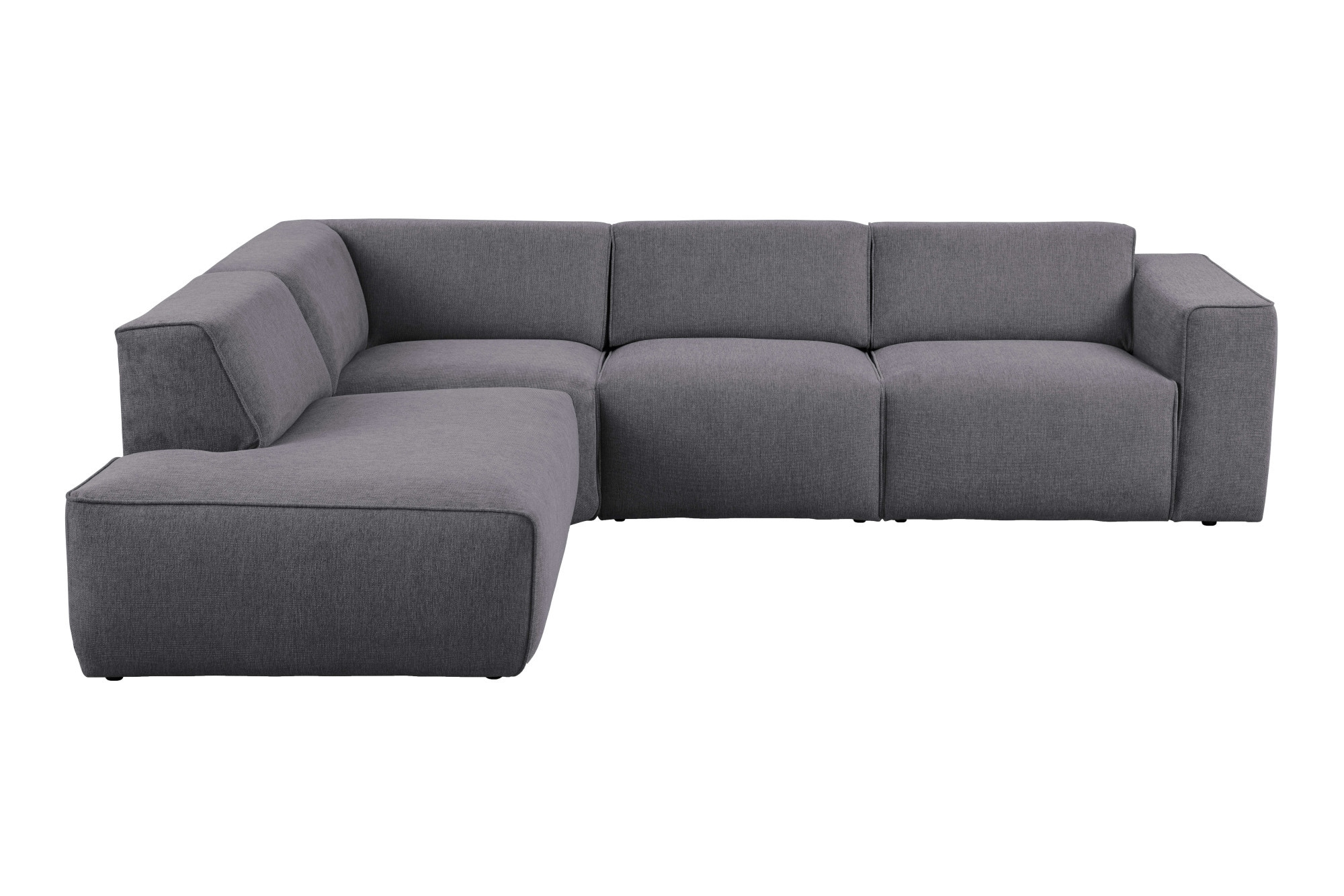 andas Ecksofa »Noord 282 cm mit Ottomane,«, mit Kedernaht, in einem Soft-Touch Bezug